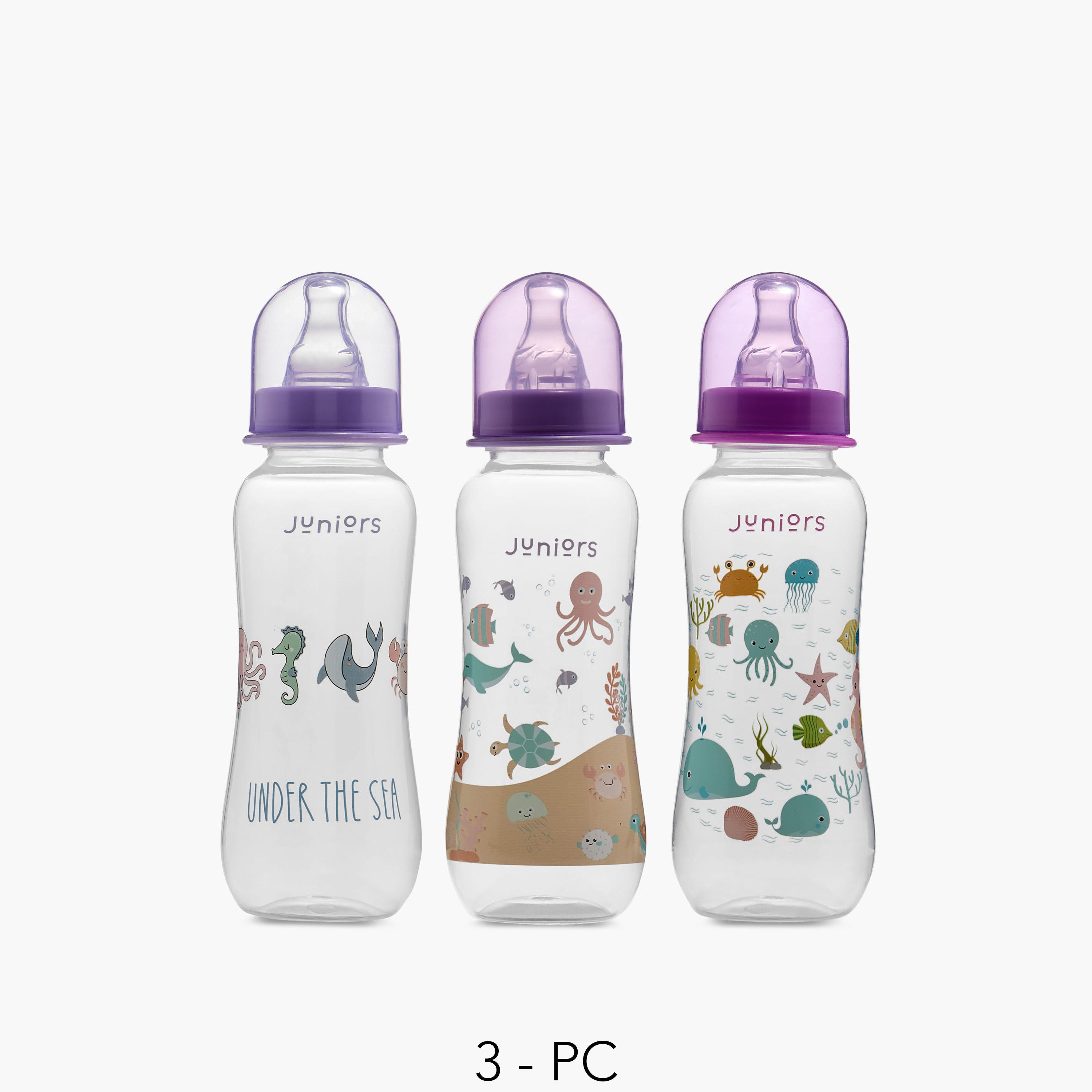 Juniors 3-Piece Space Print Feeding Bottle Set - 250 ml-baby-feeding-feedingbottles-bottlesandteats-image-1