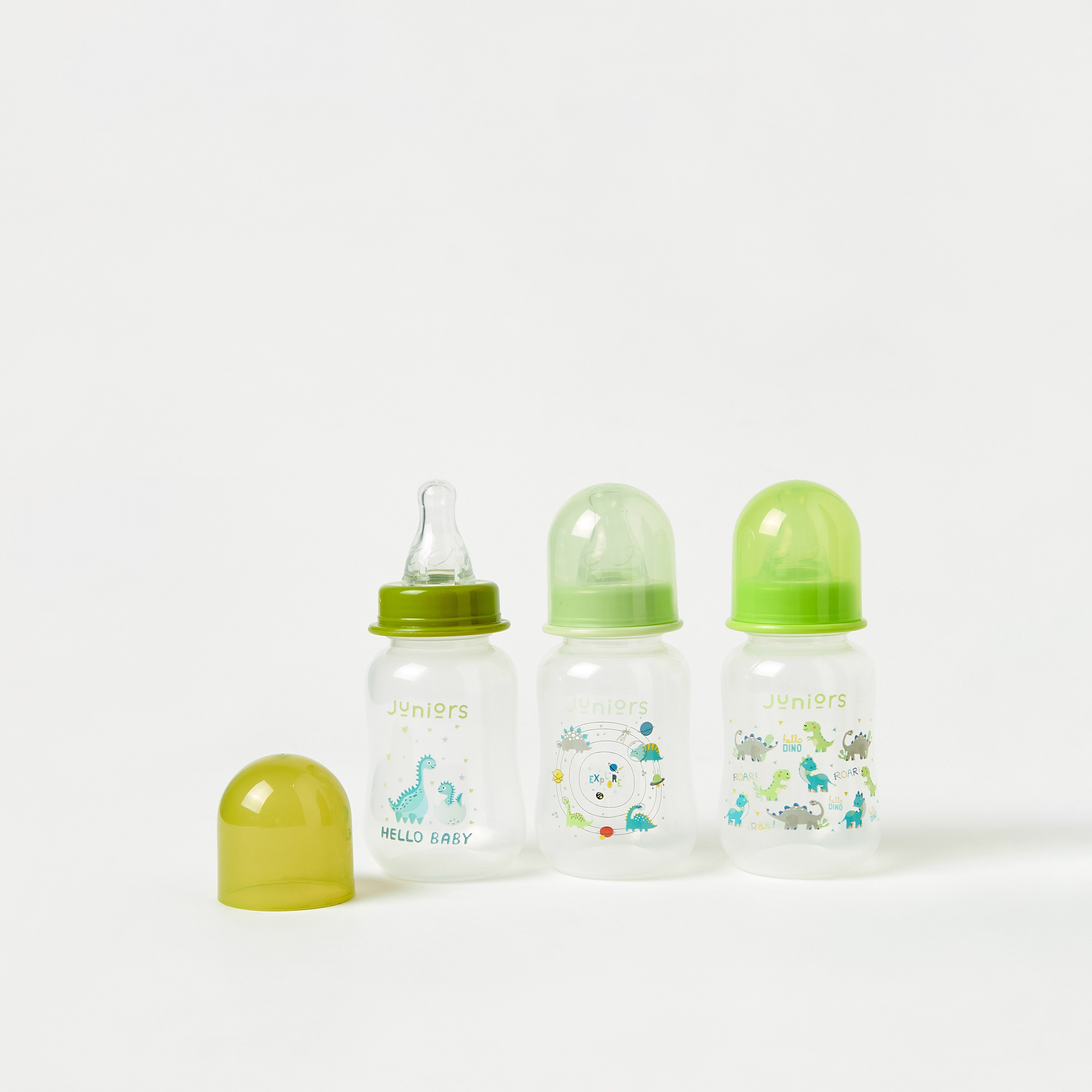Juniors 3-Piece Dinosaur Print Feeding Bottle Set - 120 ml-baby-feeding-feedingbottles-bottlesandteats-image-3