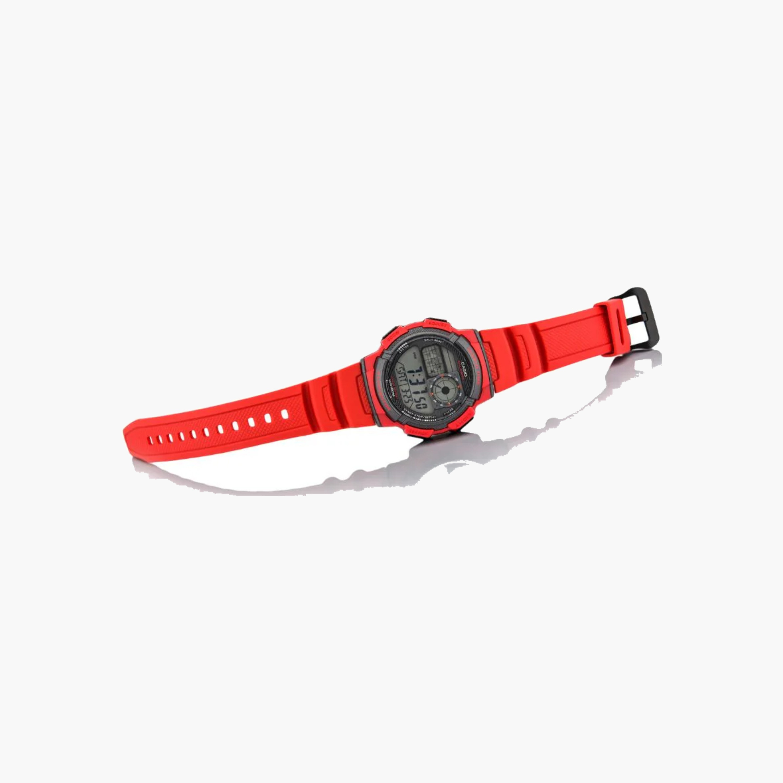 Casio Digital Sport Watch Red Resin Strap-men-watchesandjewellery-watches-image-5
