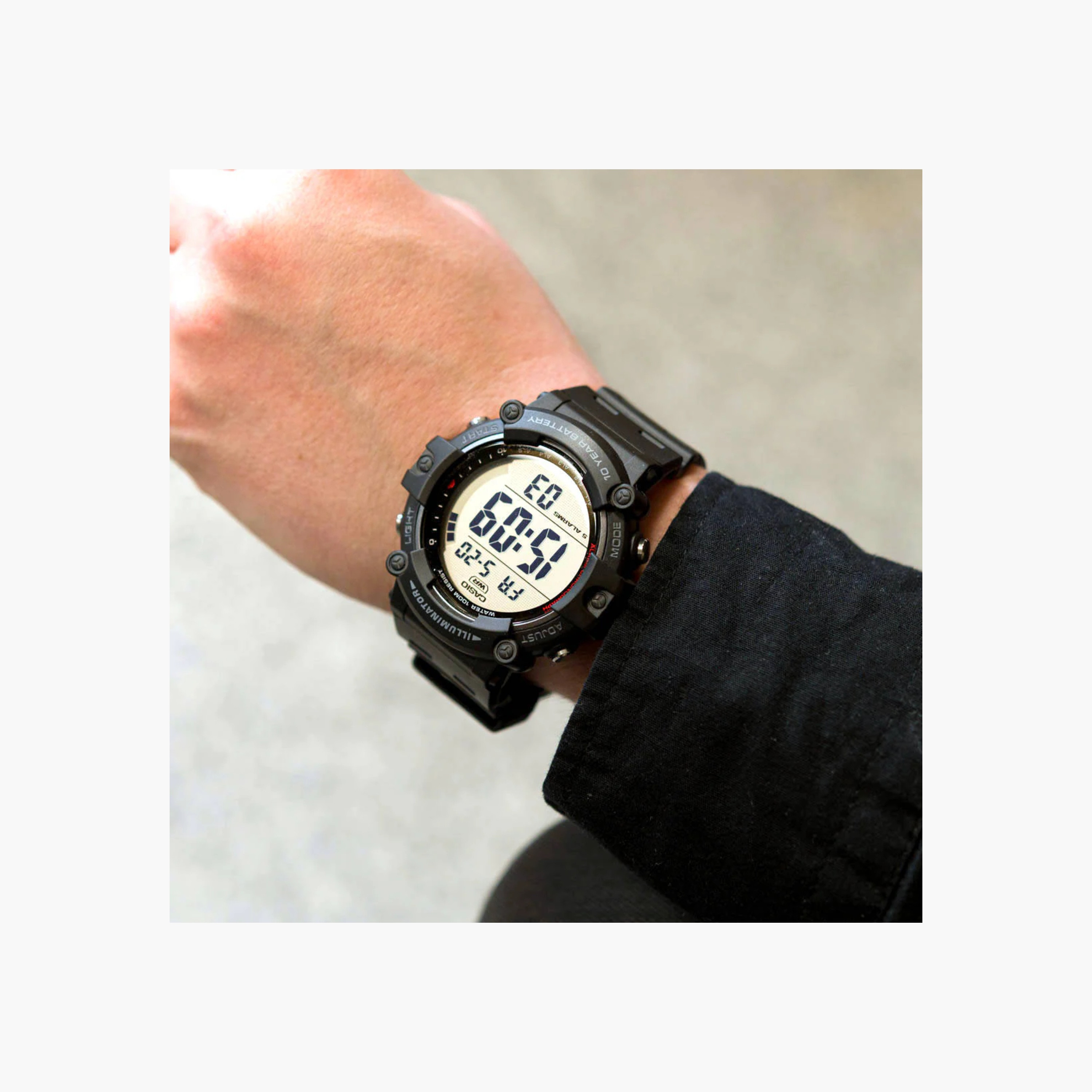 Casio Digital Sports Watch, Black Resin-men-watchesandjewellery-watches-image-2