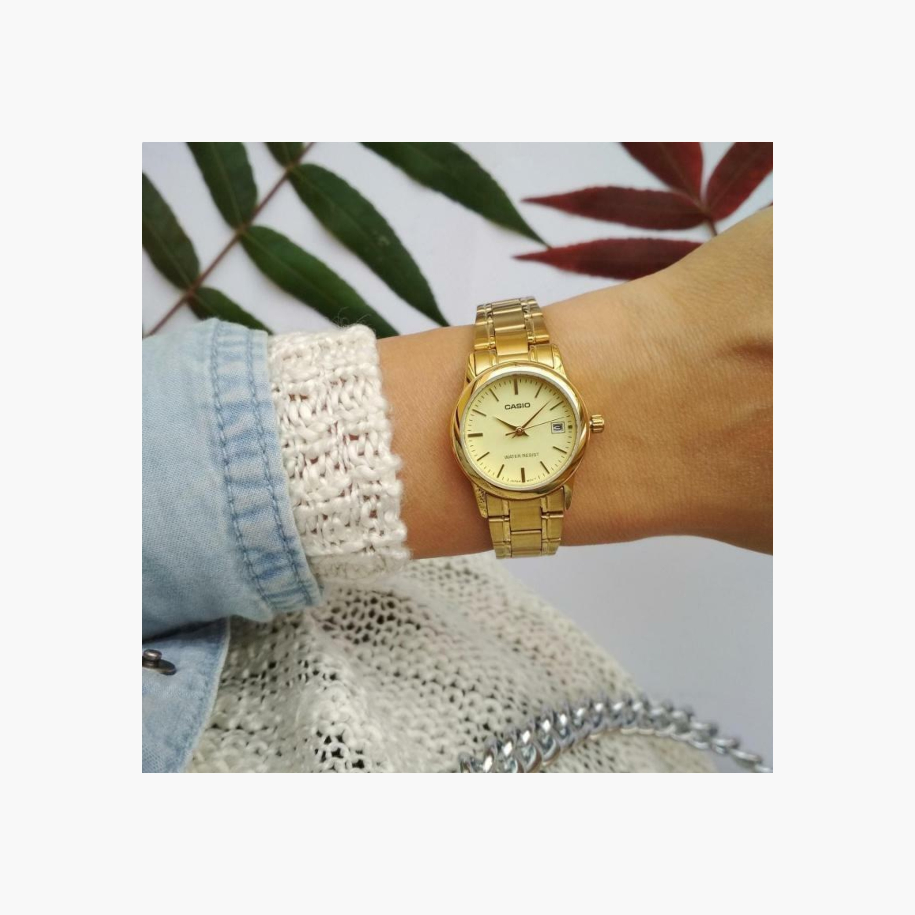 Casio Champagne Dial Gold-Tone Watch-women-watchesandjewellery-watches-image-2