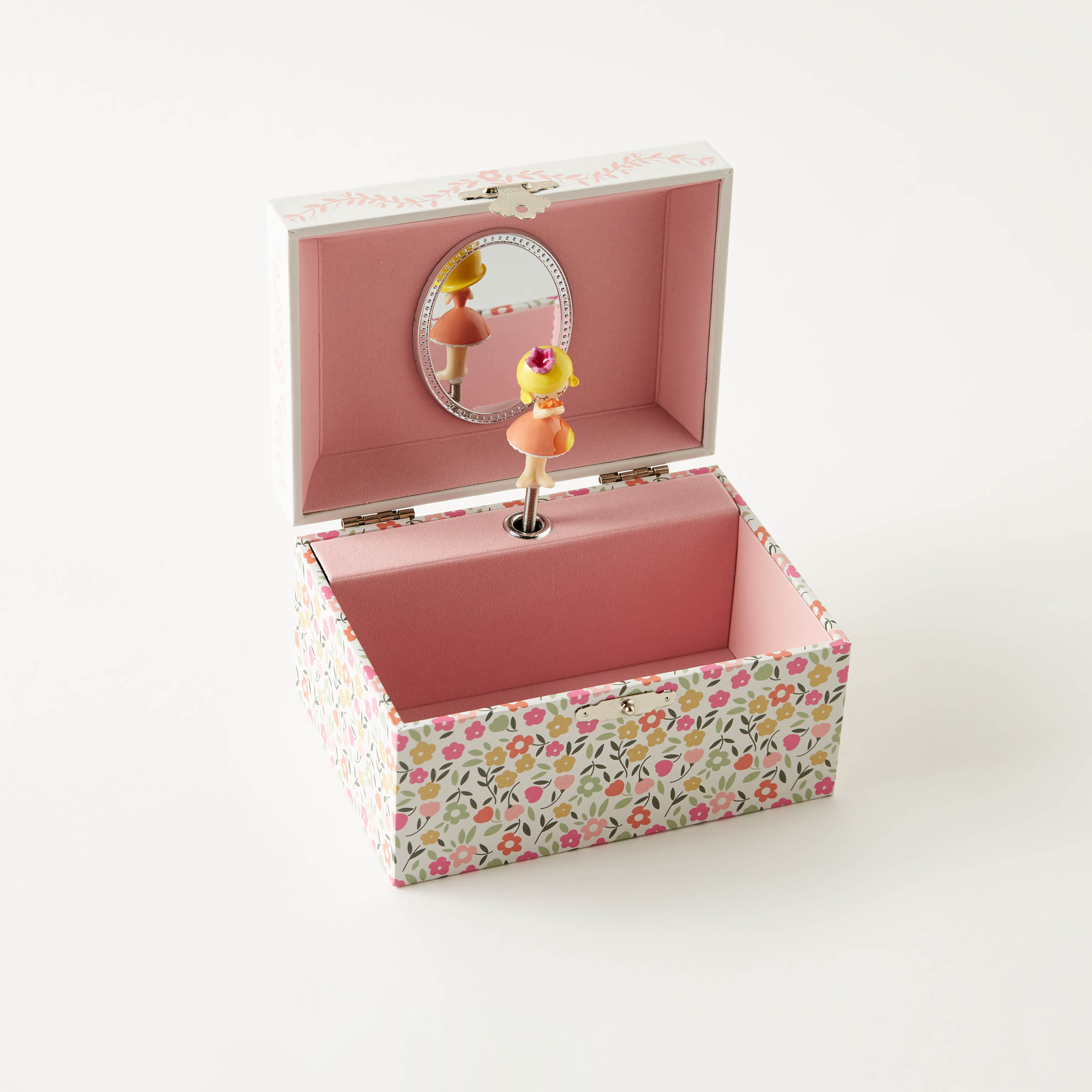 Graphic Print Rectangular Musical Jewellery Box with Doll Accent and Mirror-women-watchesandjewellery-jewellery-storage-image-2