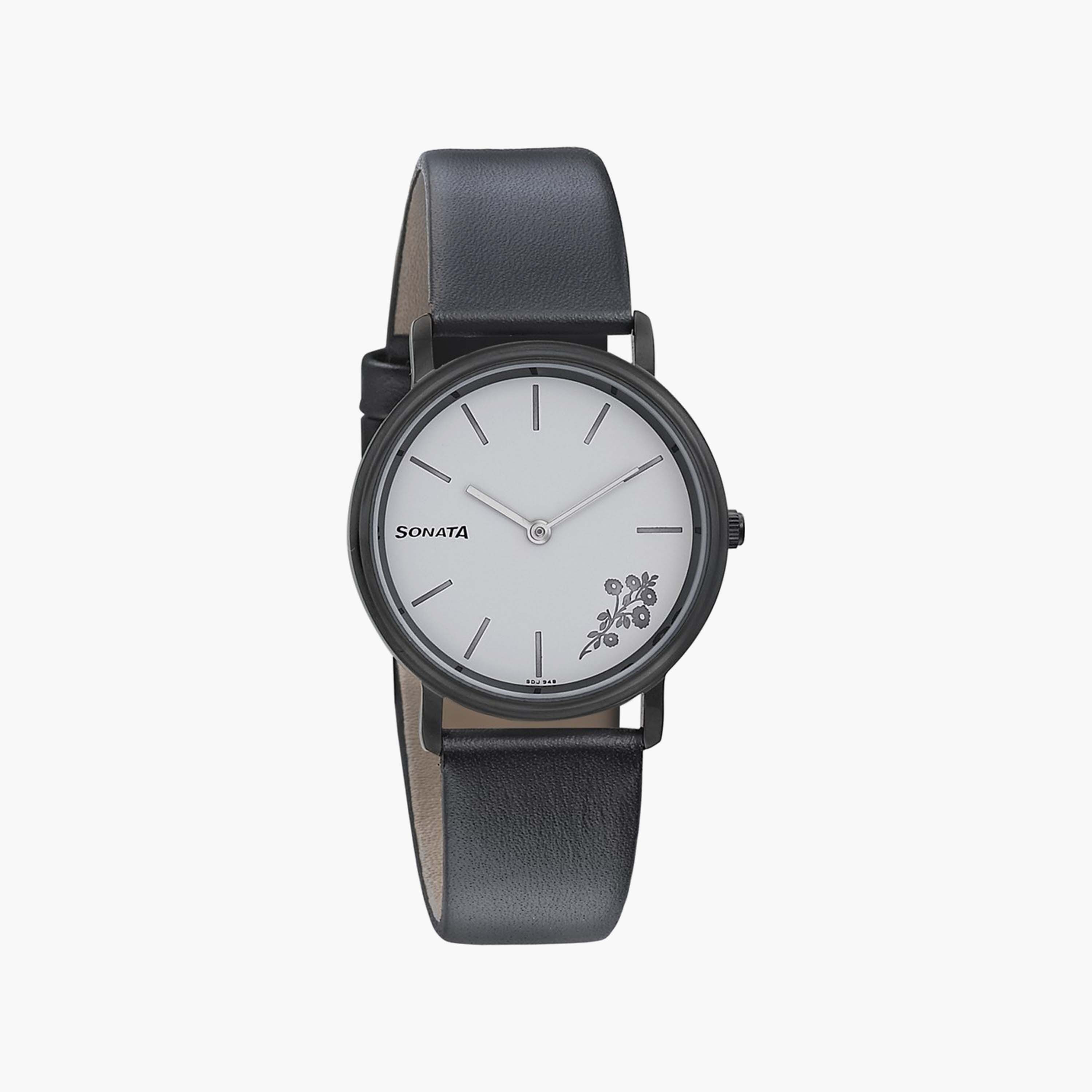 Sonata leather watches for on sale womens