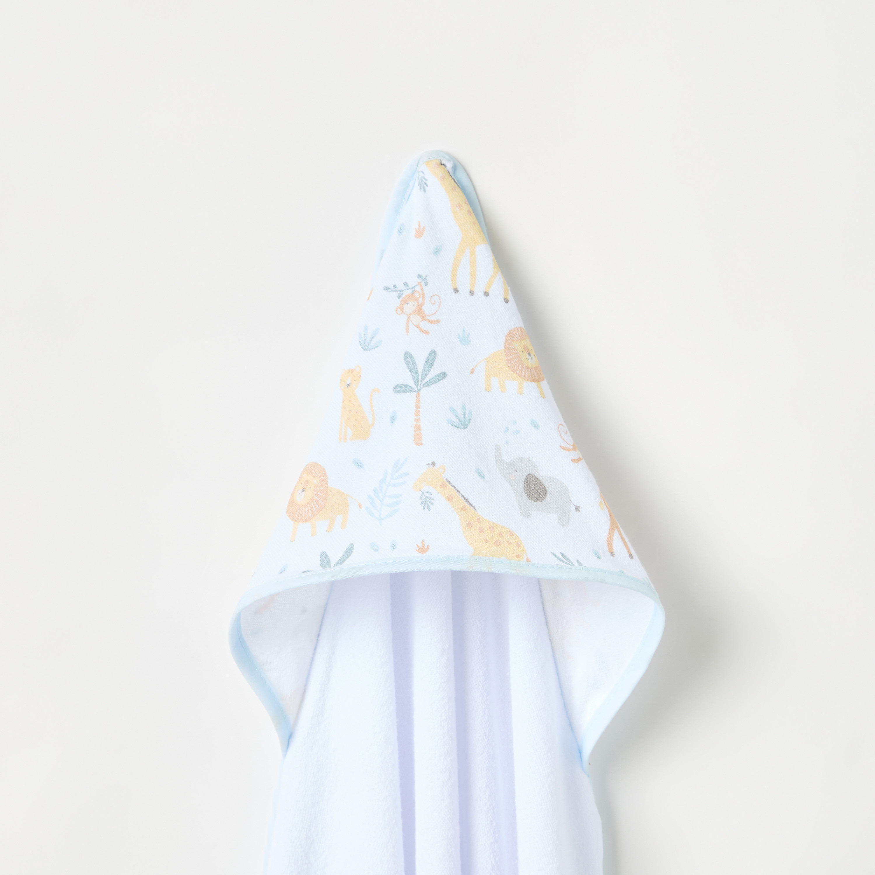 Juniors 3-Piece Safari Print Hooded Towel Set - 76x76 cm-baby-bathandcare-towels-image-2