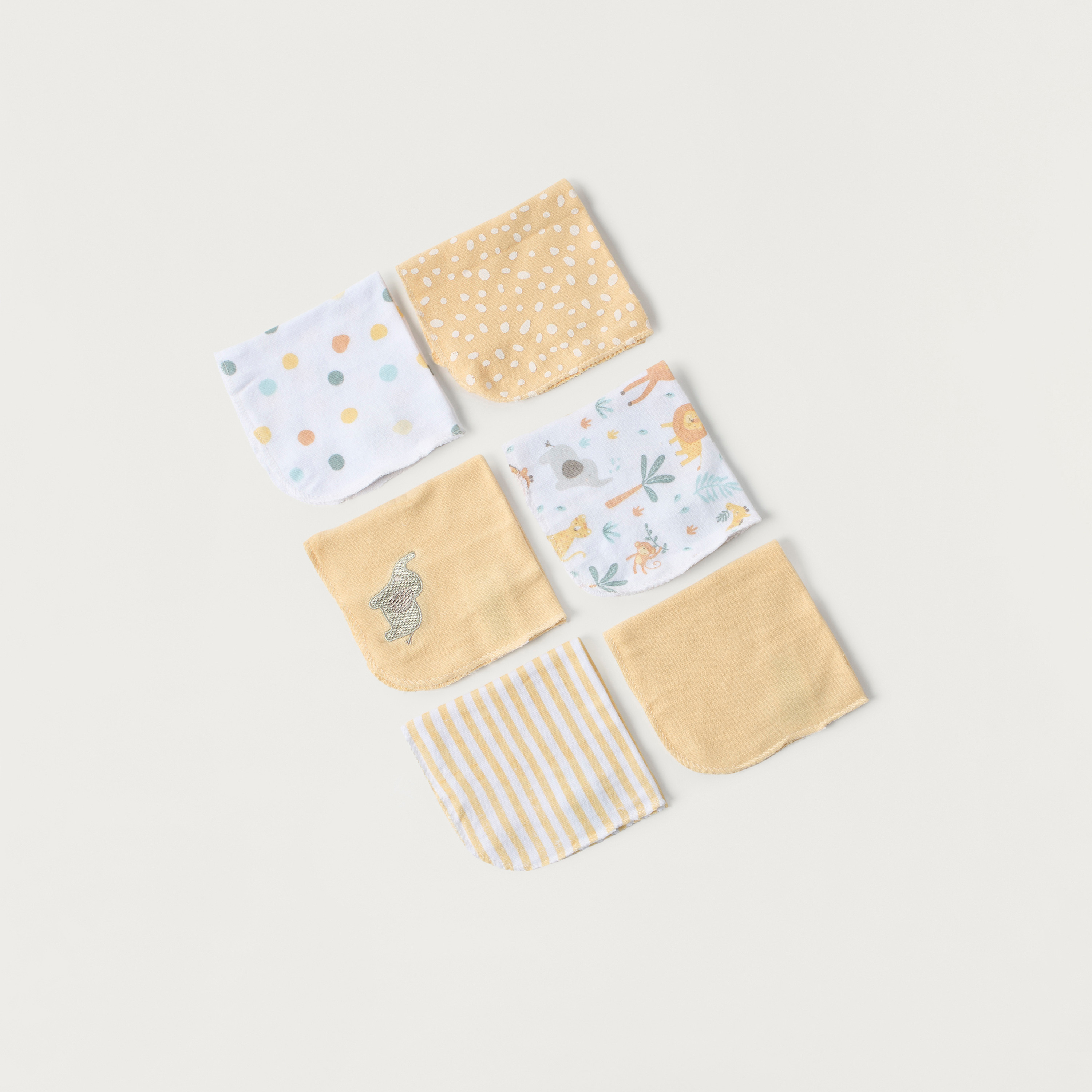 Juniors 6-Piece Assorted Washcloth Set - 25x25 cm-baby-bathandcare-towels-image-1