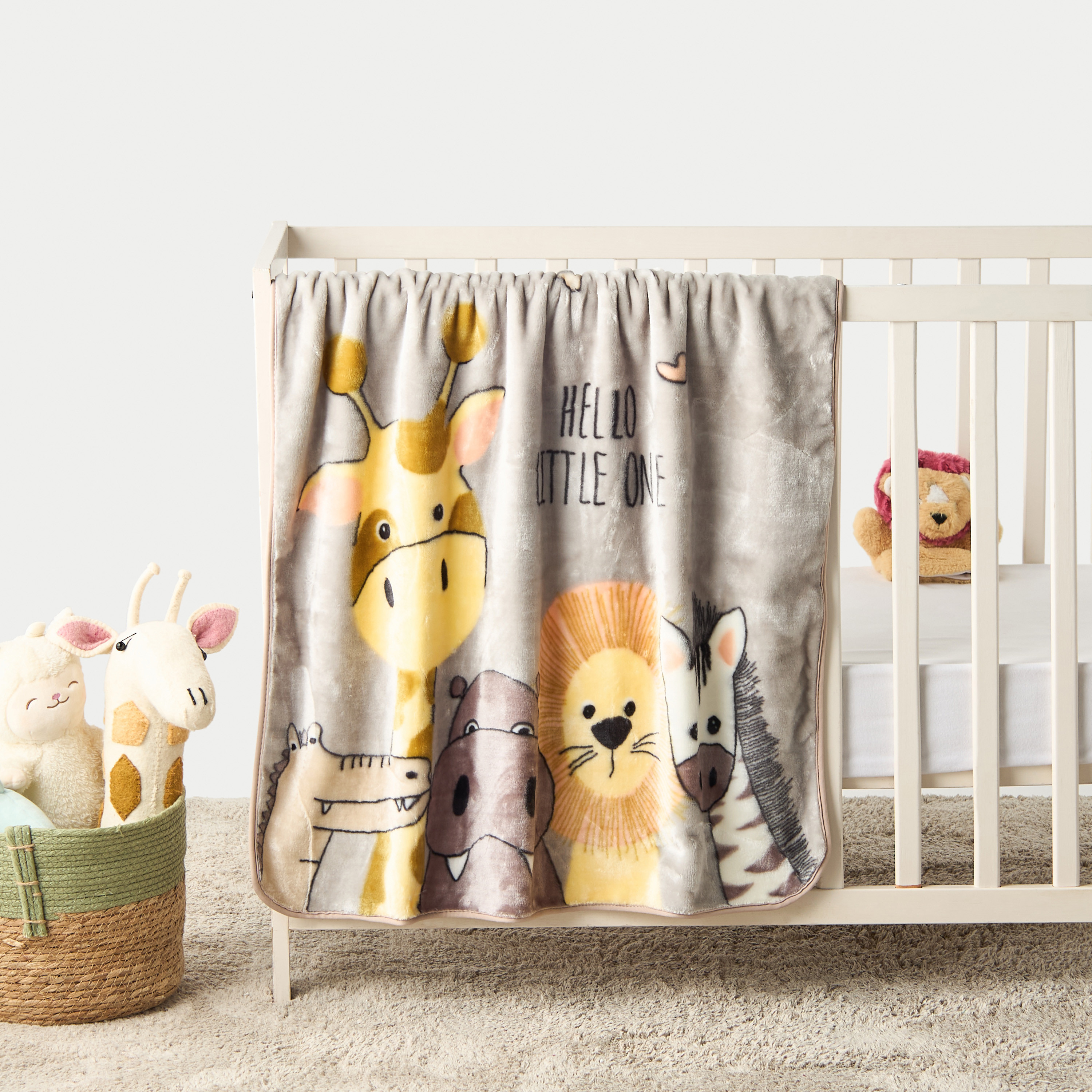 Juniors All-Over Wild Animal Print Baby Blanket - 80x100 cm-baby-nursery-blanketsandswaddles-blanketsandquilts-image-1