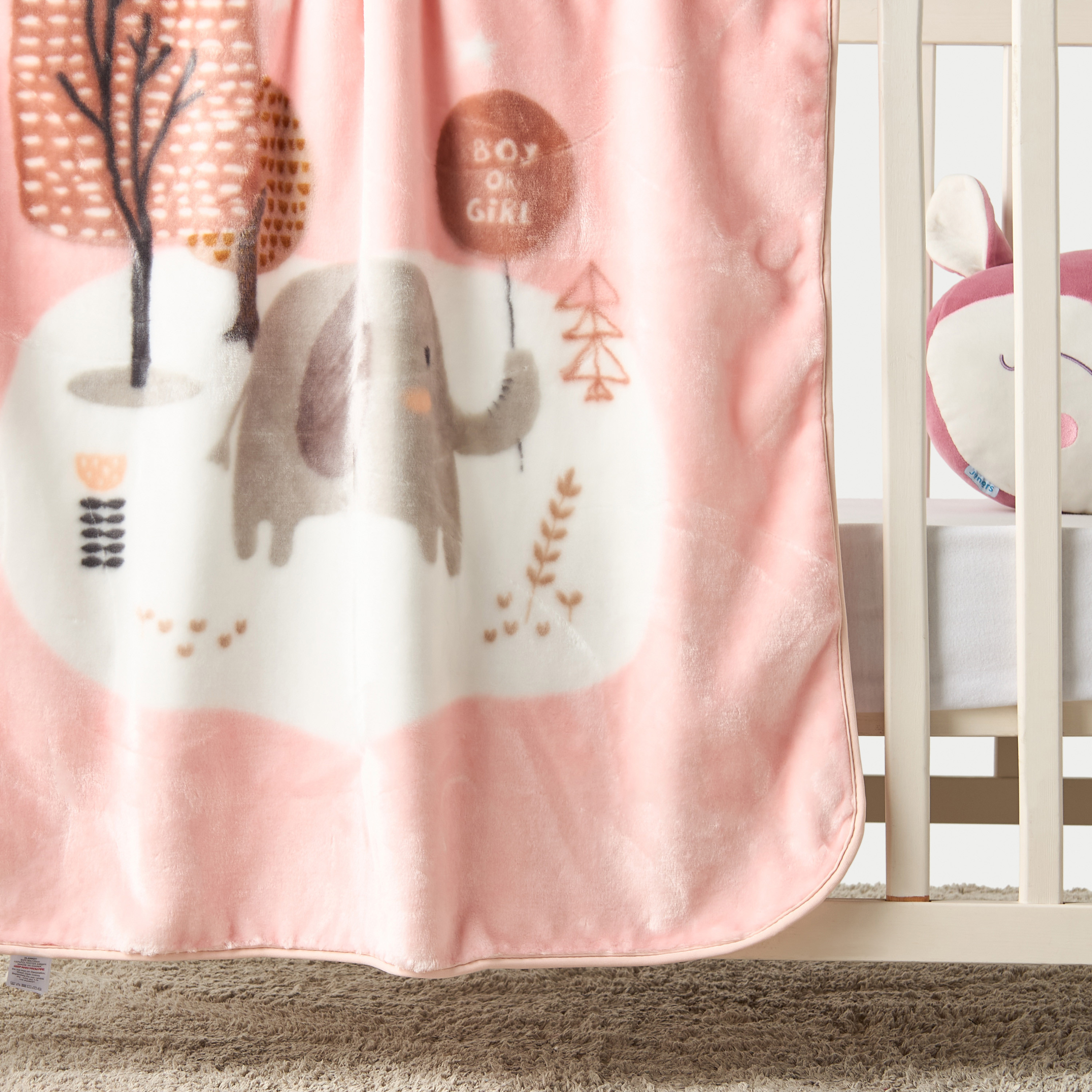 Juniors Elephant Print Baby Blanket - 80x100 cm-baby-nursery-blanketsandswaddles-blanketsandquilts-image-3