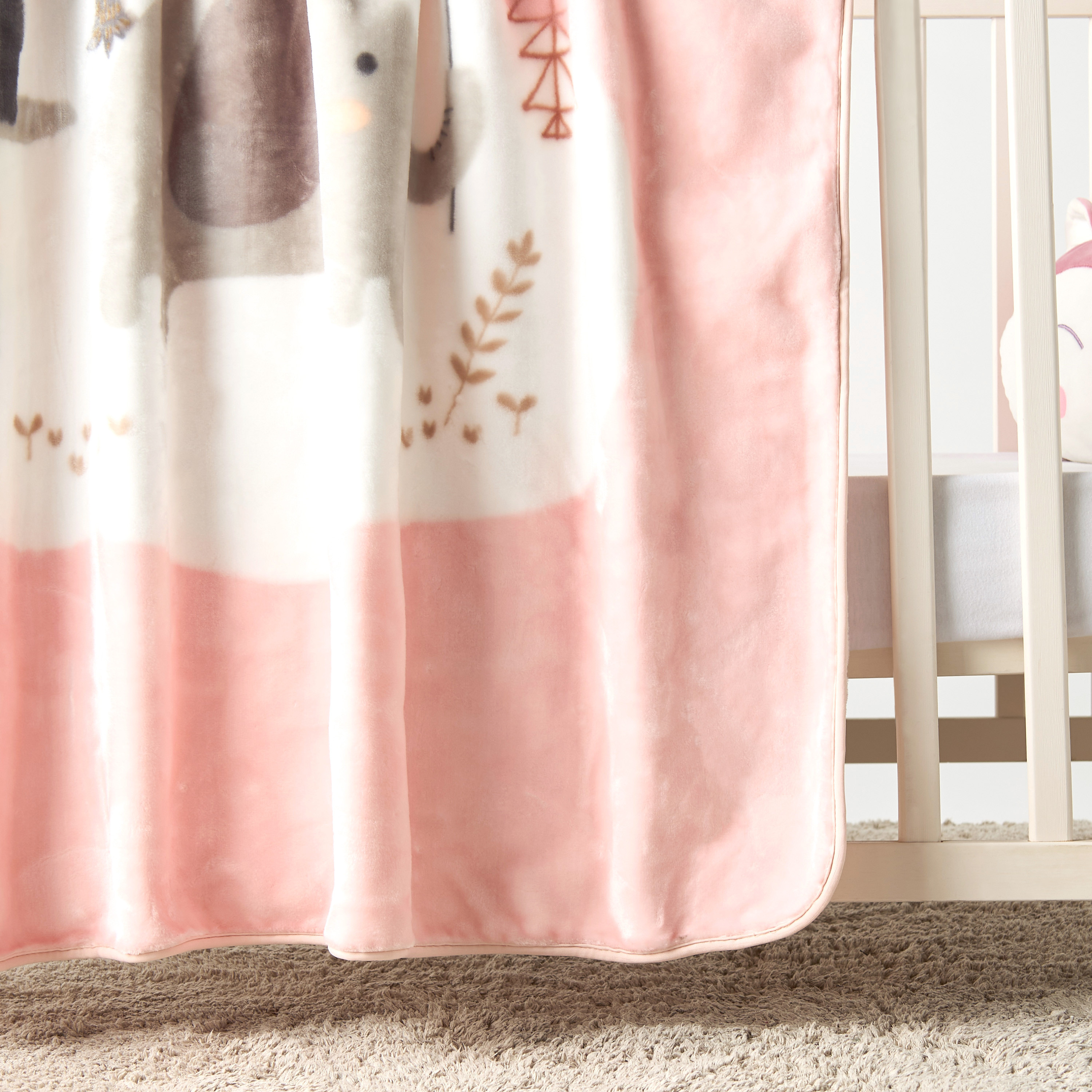 Juniors Elephant Print Large Raschel Blanket -100x140 cm-baby-nursery-blanketsandswaddles-blanketsandquilts-image-3