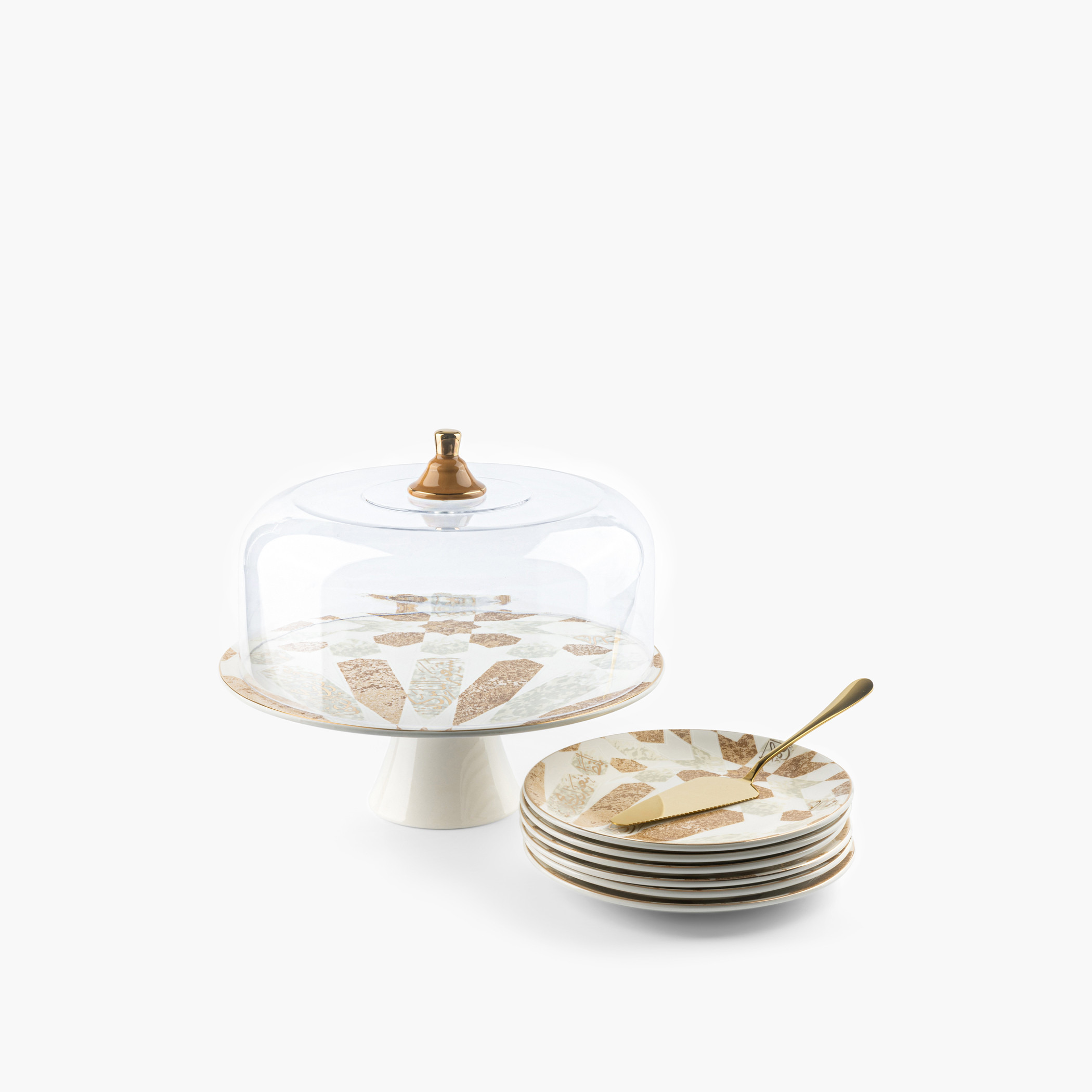 Otantik Amal 8-Piece Cake Serving Set-household-dining-serveware-cakestands-image-2