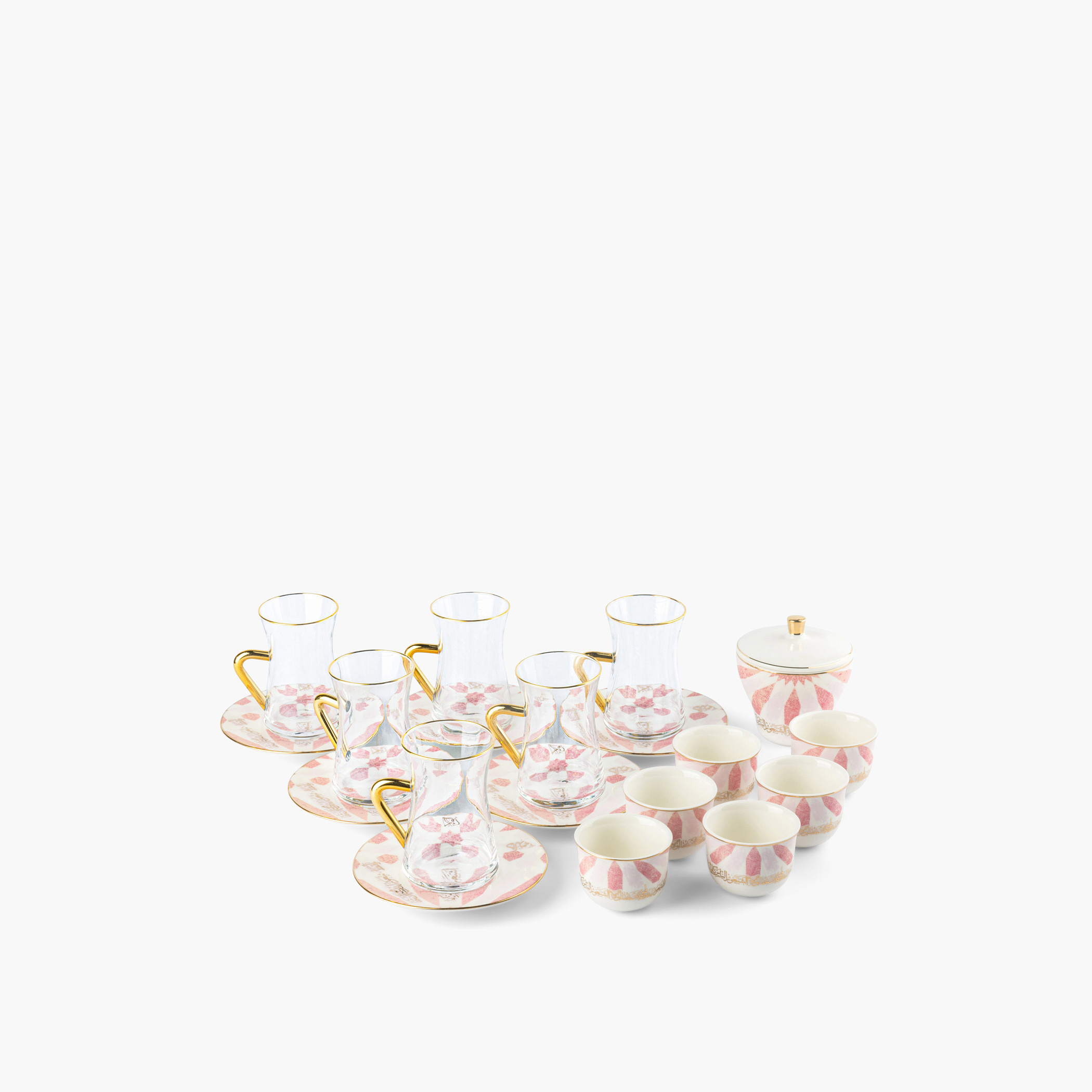 طقم شاي وقهوة بورسلان 19 قطعة بطبعات أمل من أوتانتيك-household-dining-teaandcoffee-teaandcoffeesets-image-2