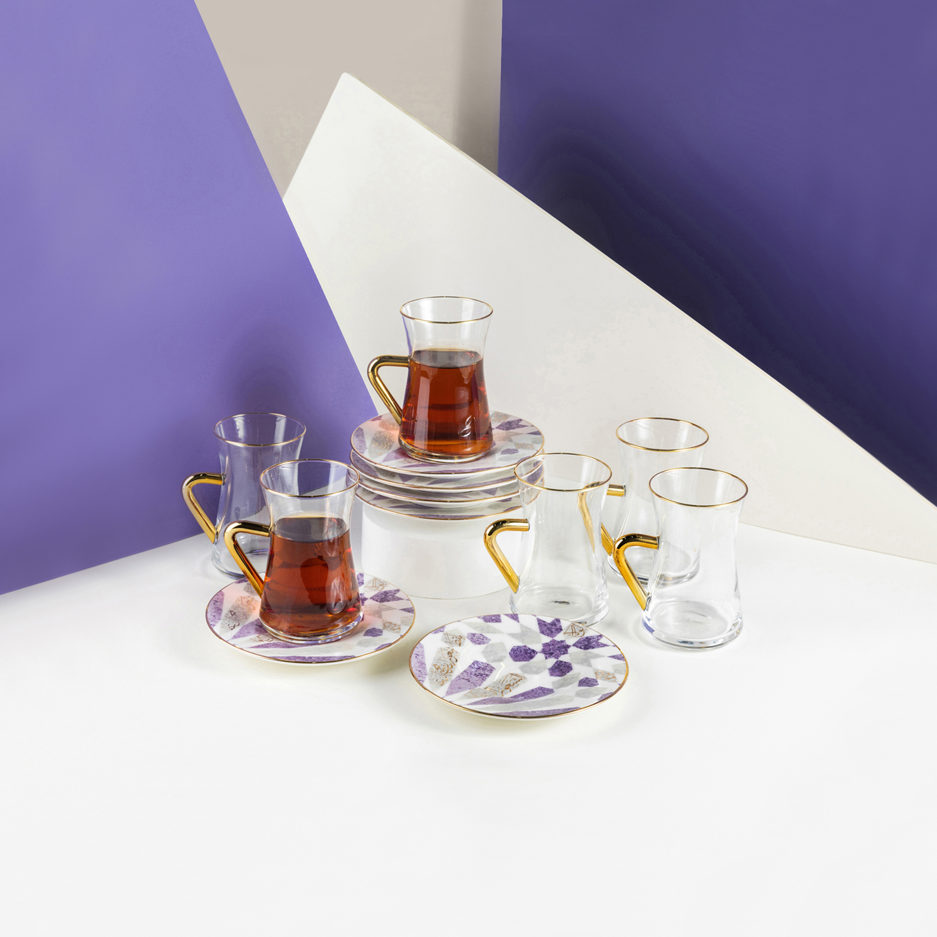 طقم شاي وقهوة بورسلان 12 قطعة بطبعات أمل من أوتانتيك-household-dining-teaandcoffee-teaandcoffeesets-image-1