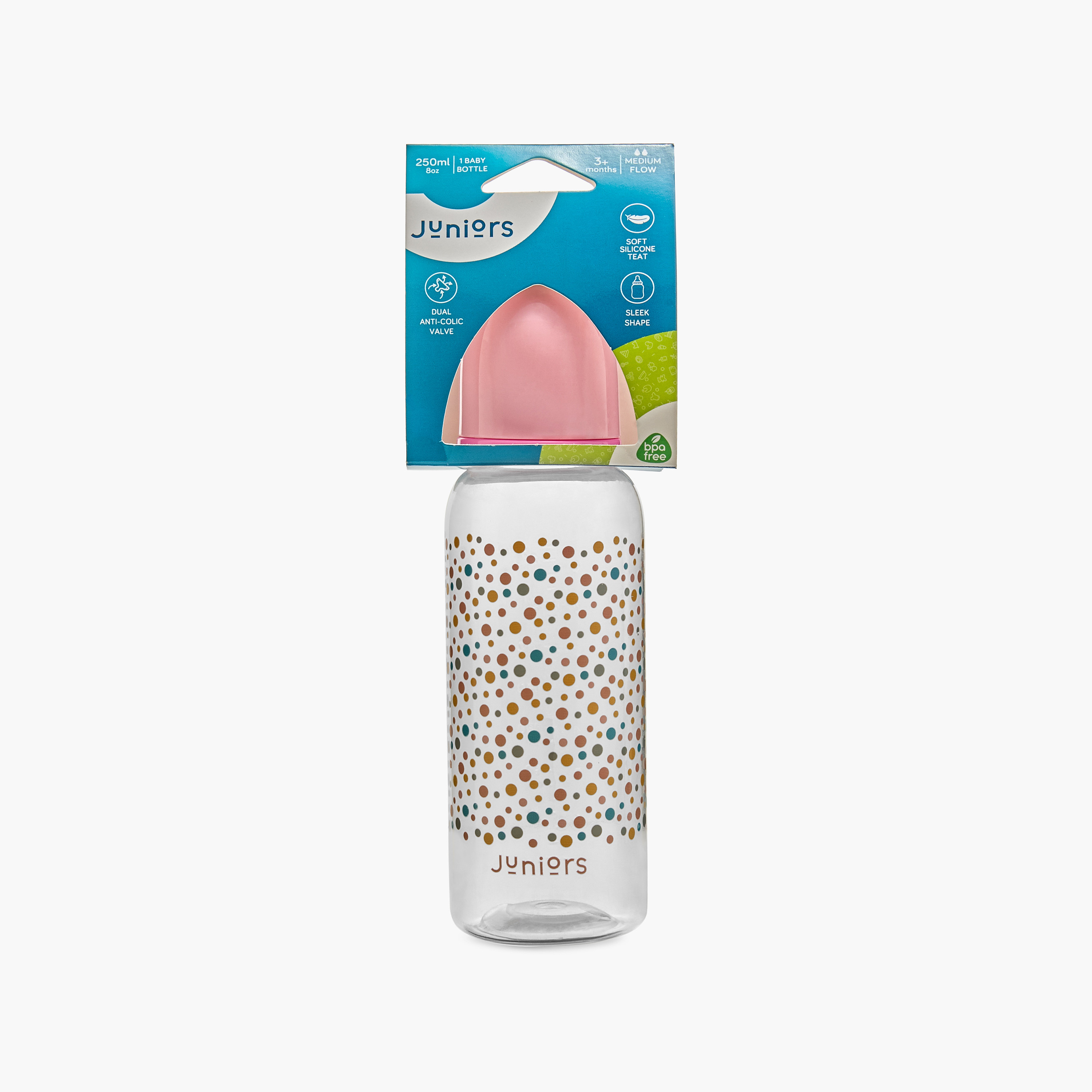 رضّاعة بصمامات مزدوجة مضادة للمغص من جونيورز- 250 مل-baby-feeding-feedingbottles-bottlesandteats-image-9