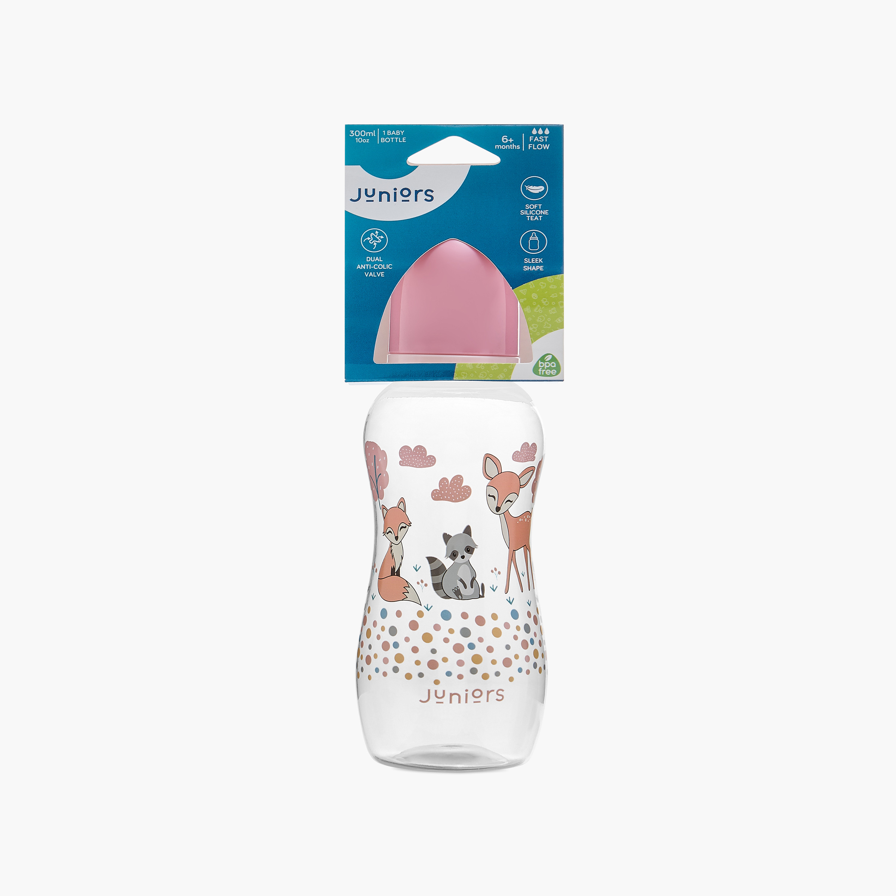 Juniors Dino Print Easy-Grip Feeding Bottle - 300 ml-baby-feeding-feedingbottles-bottlesandteats-image-9