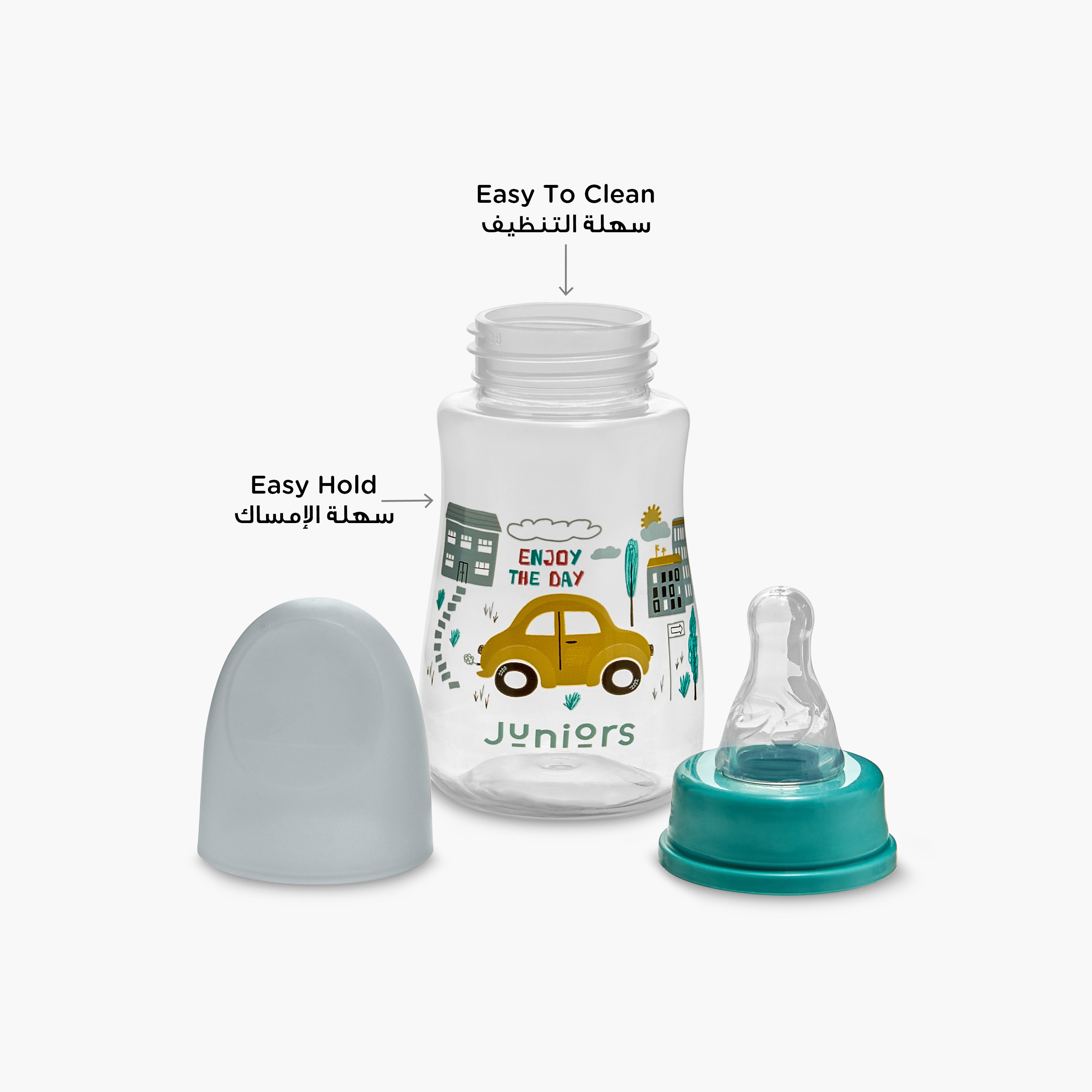 قارورة رضاعة مضادة للمغص من جونيورز - 125 مل - منذ الولادة فأكثر-baby-feeding-feedingbottles-bottlesandteats-image-5