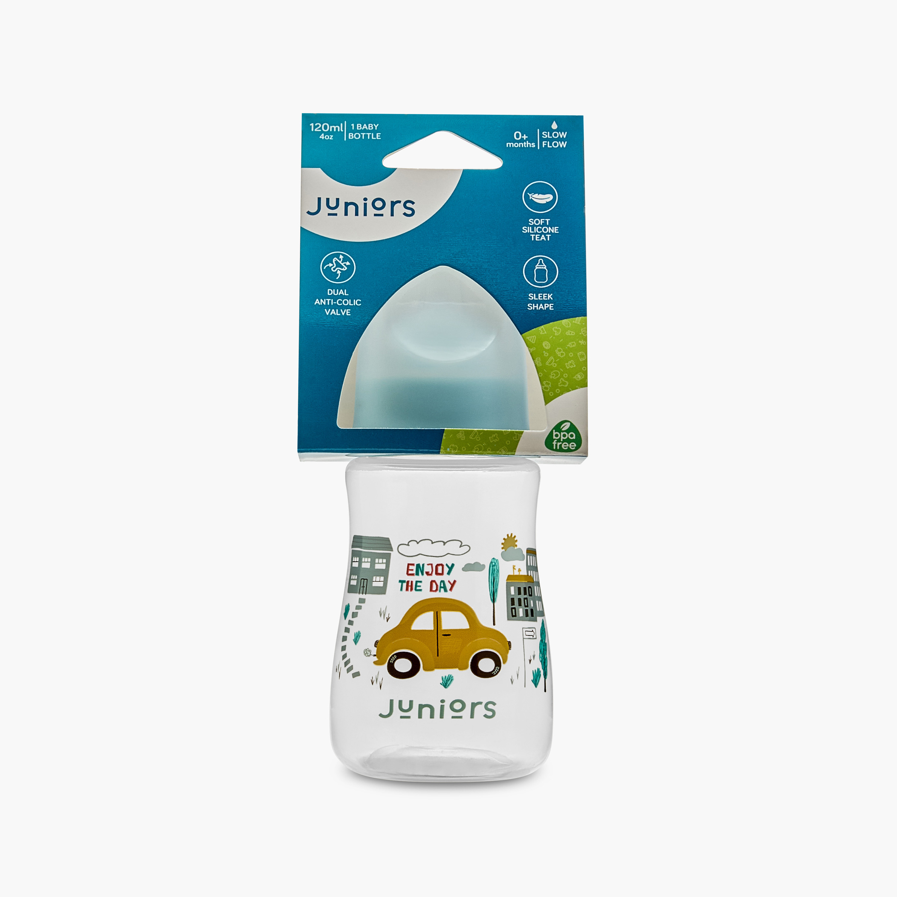 قارورة رضاعة مضادة للمغص من جونيورز - 125 مل - منذ الولادة فأكثر-baby-feeding-feedingbottles-bottlesandteats-image-9