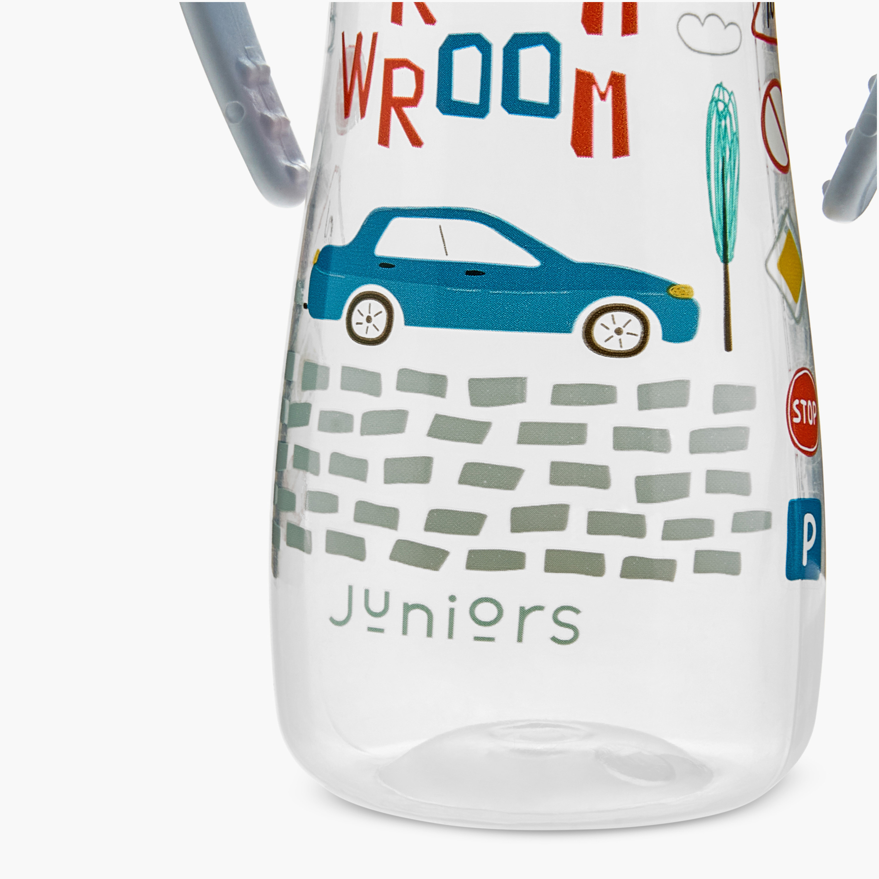 Juniors Graphic Print Anti-Colic Feeding Bottle with Handle and Lid - 250 ml-baby-feeding-feedingbottles-bottlesandteats-image-6