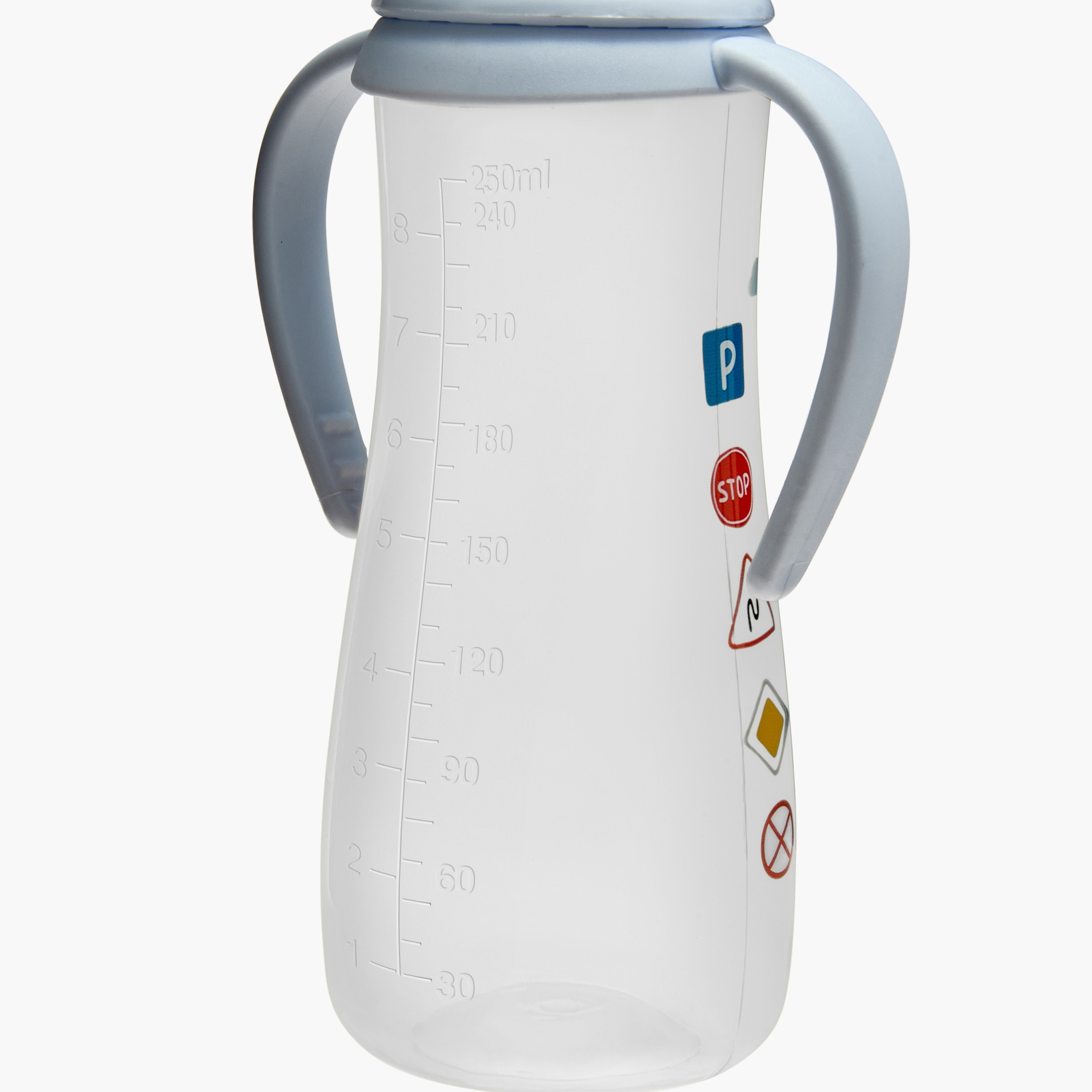 Juniors Graphic Print Anti-Colic Feeding Bottle with Handle and Lid - 250 ml-baby-feeding-feedingbottles-bottlesandteats-image-7