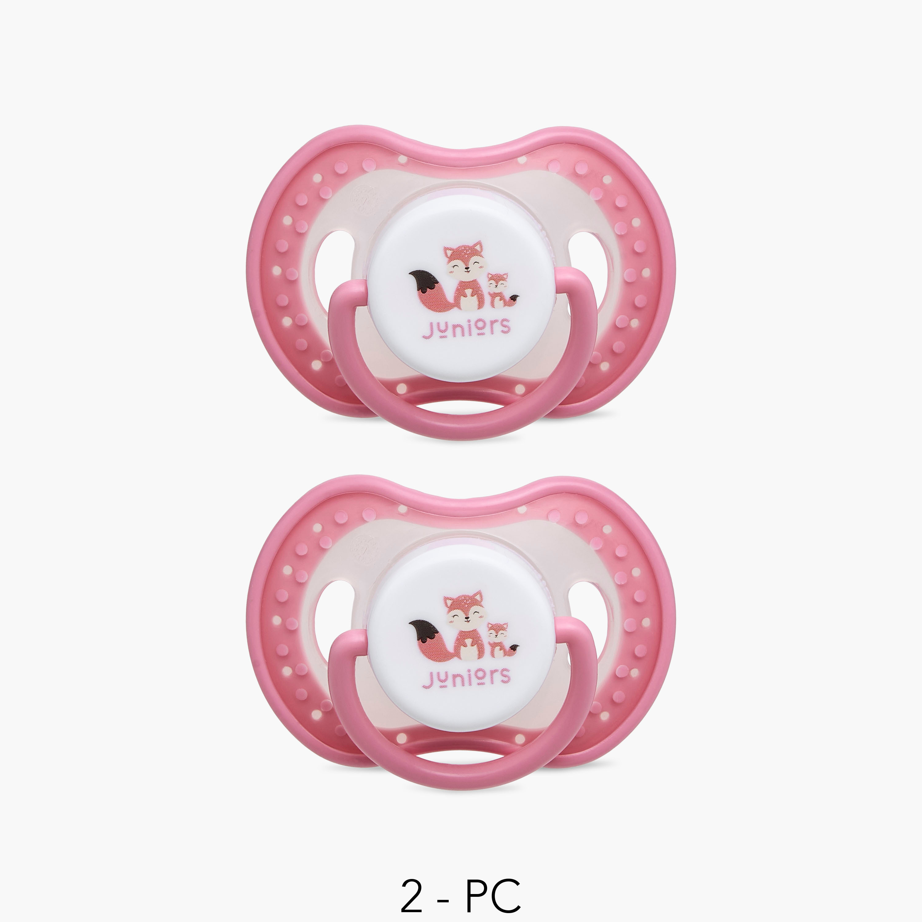 Junior Dino World Printed 2-Piece Soother Set - 6 months-baby-feeding-pacifiers-image-1