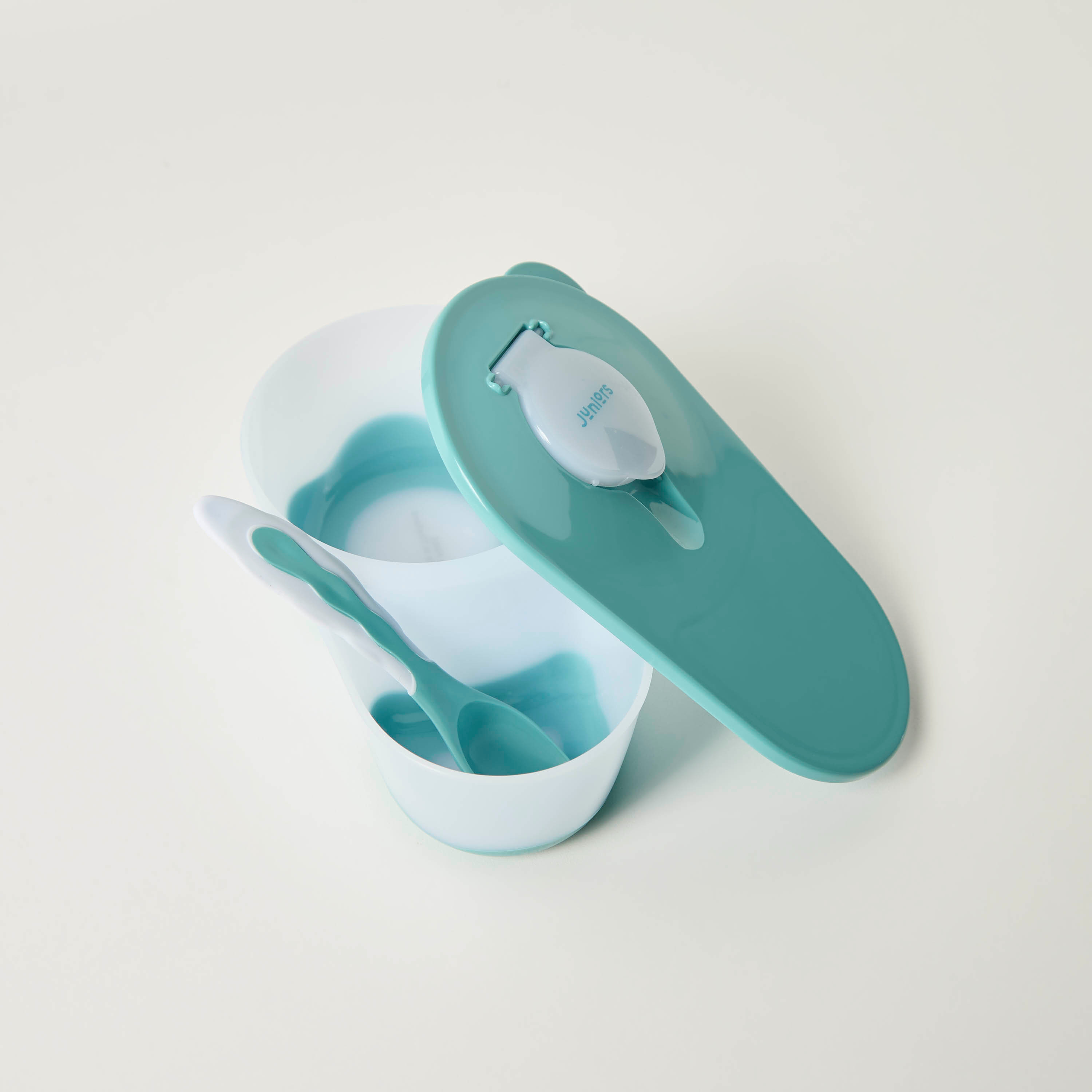 وعاء بقسمين مع ملعقة وغطاء من جونيورز-baby-feeding-mealtimeessentials-image-2