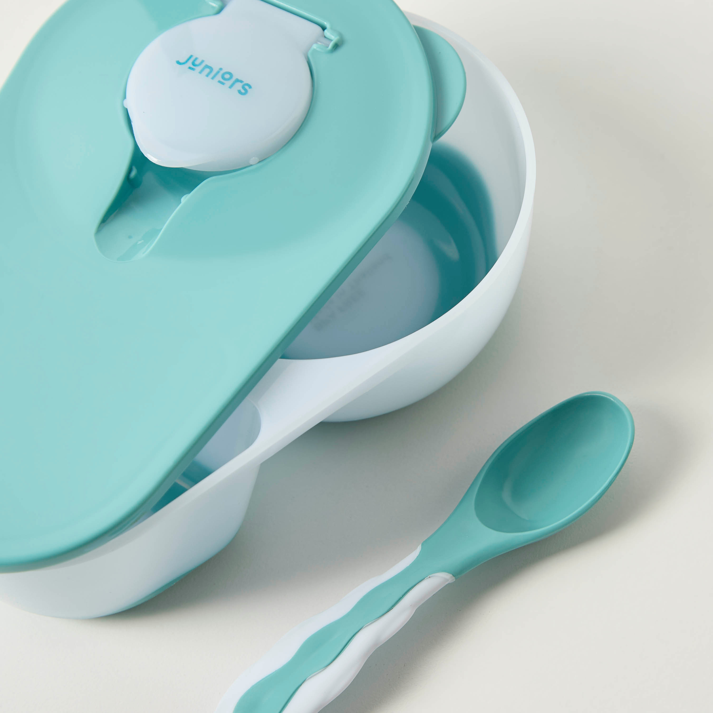 وعاء بقسمين مع ملعقة وغطاء من جونيورز-baby-feeding-mealtimeessentials-image-3