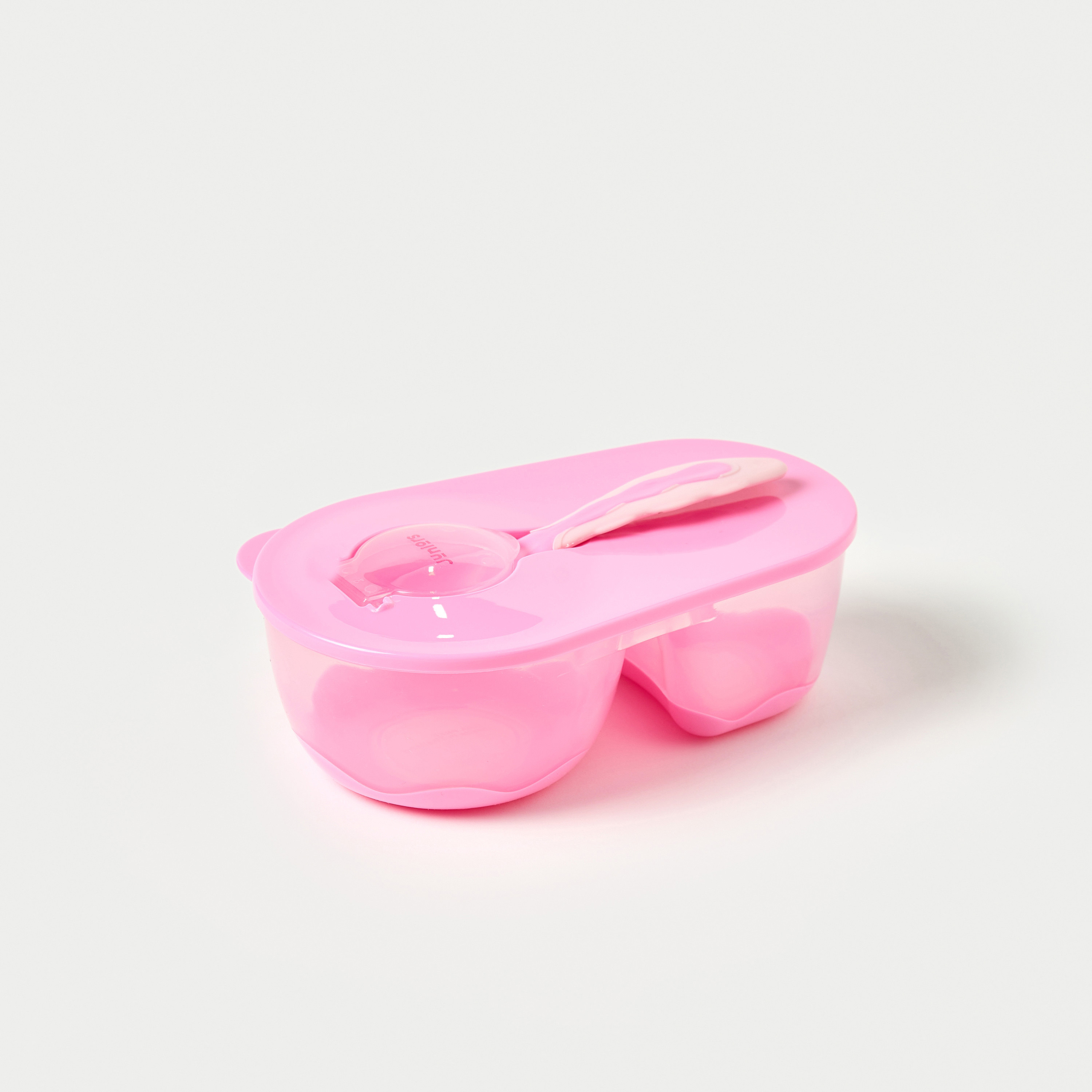 وعاء بقسمين مع ملعقة وغطاء من جونيورز-baby-feeding-mealtimeessentials-image-1