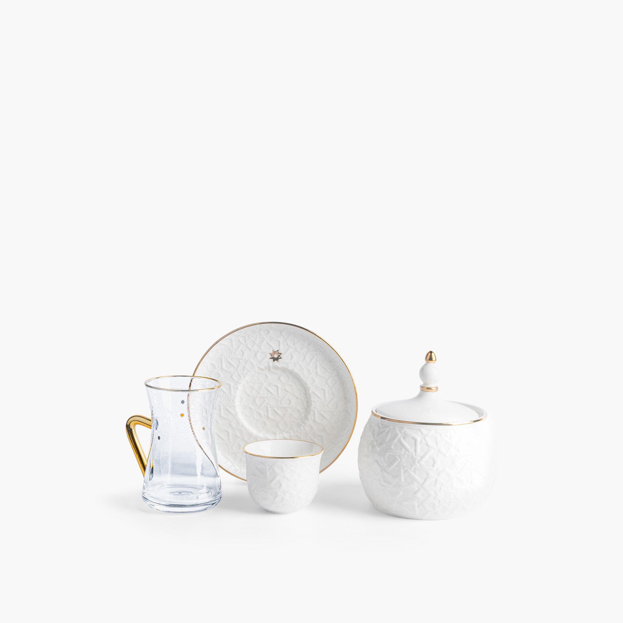 طقم شاي وقهوة بورسلين بارز الملمس 19 قطعة كراون من أوتانتيك-household-dining-teaandcoffee-teaandcoffeesets-image-3