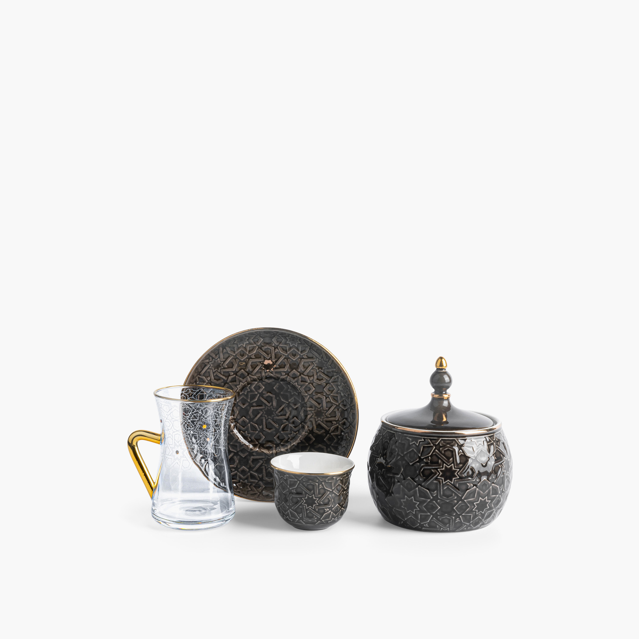 طقم شاي وقهوة بورسلين بارز الملمس 19 قطعة كراون من أوتانتيك-household-dining-teaandcoffee-teaandcoffeesets-image-3
