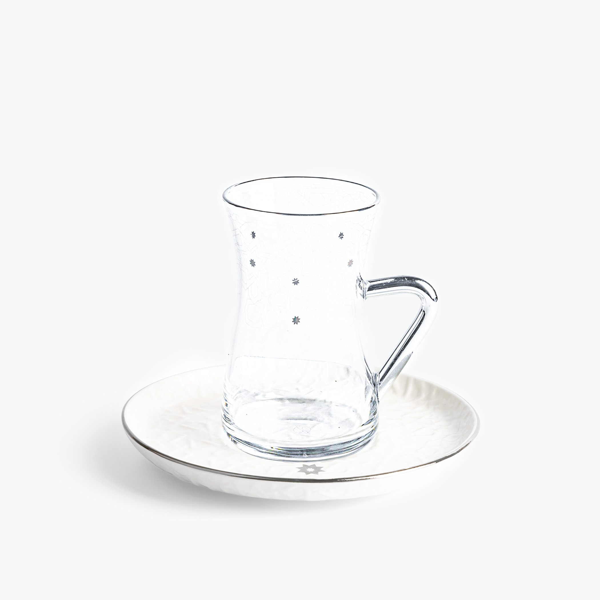 Otantik Crown 12-Piece Textured Porcelain Cup and Saucer Set-household-dining-teaandcoffee-teaandcoffeesets-image-3