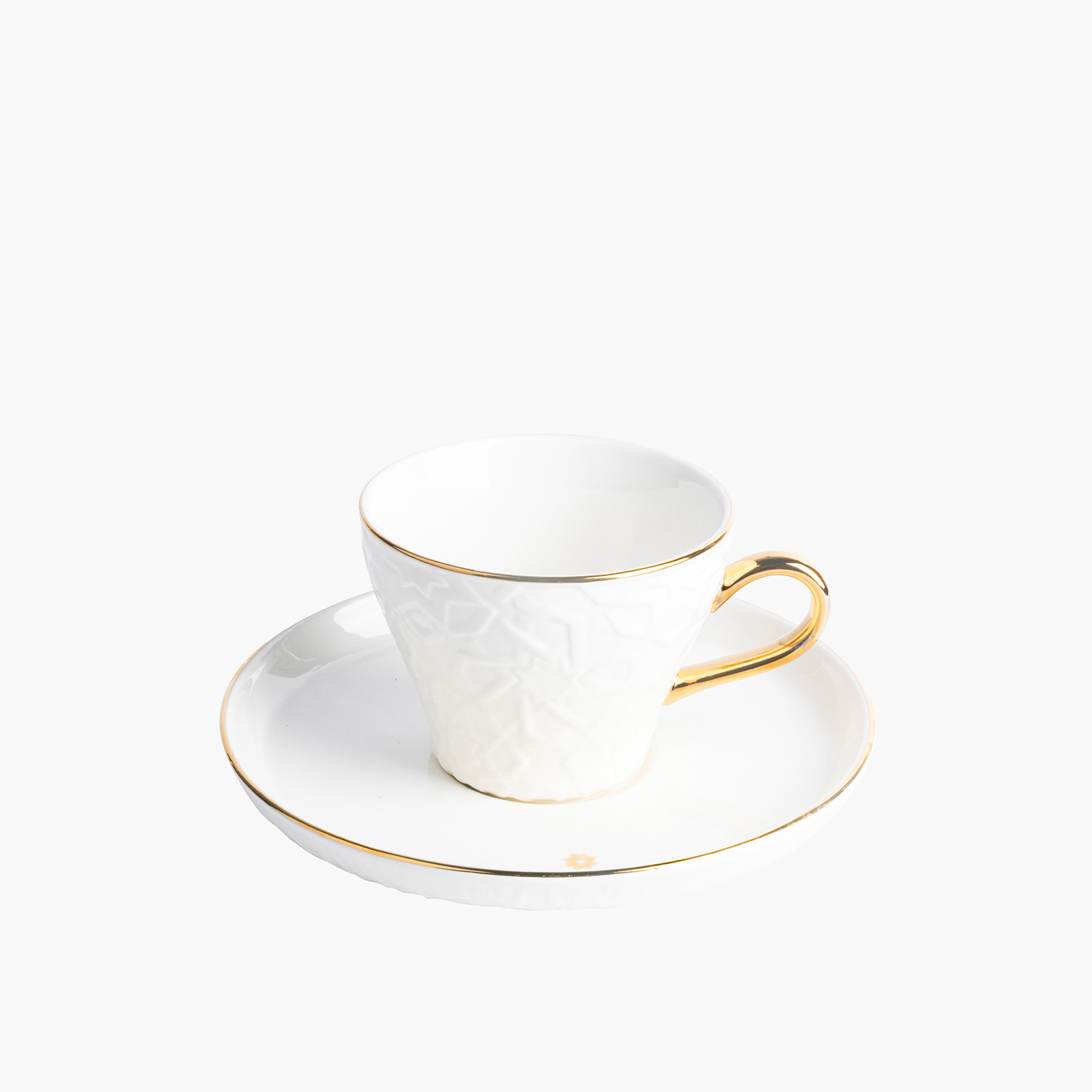 Otantik Crown Textured 12-Piece Porcelain Cup and Saucer Set-household-dining-teaandcoffee-teaandcoffeesets-image-3