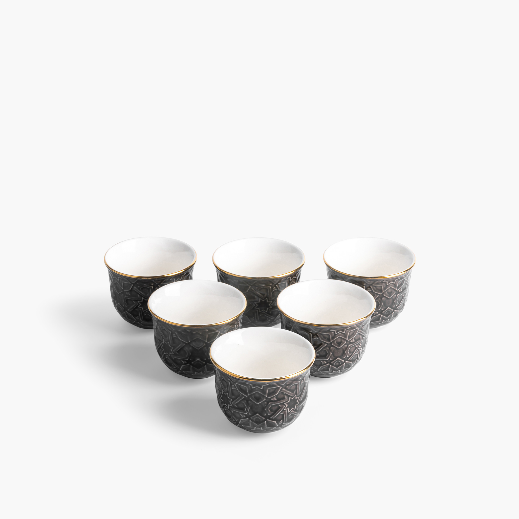 Otantik Crown 6-Piece Printed Kahwa Cup Set-household-dining-glassware-drinkingglasses-image-2