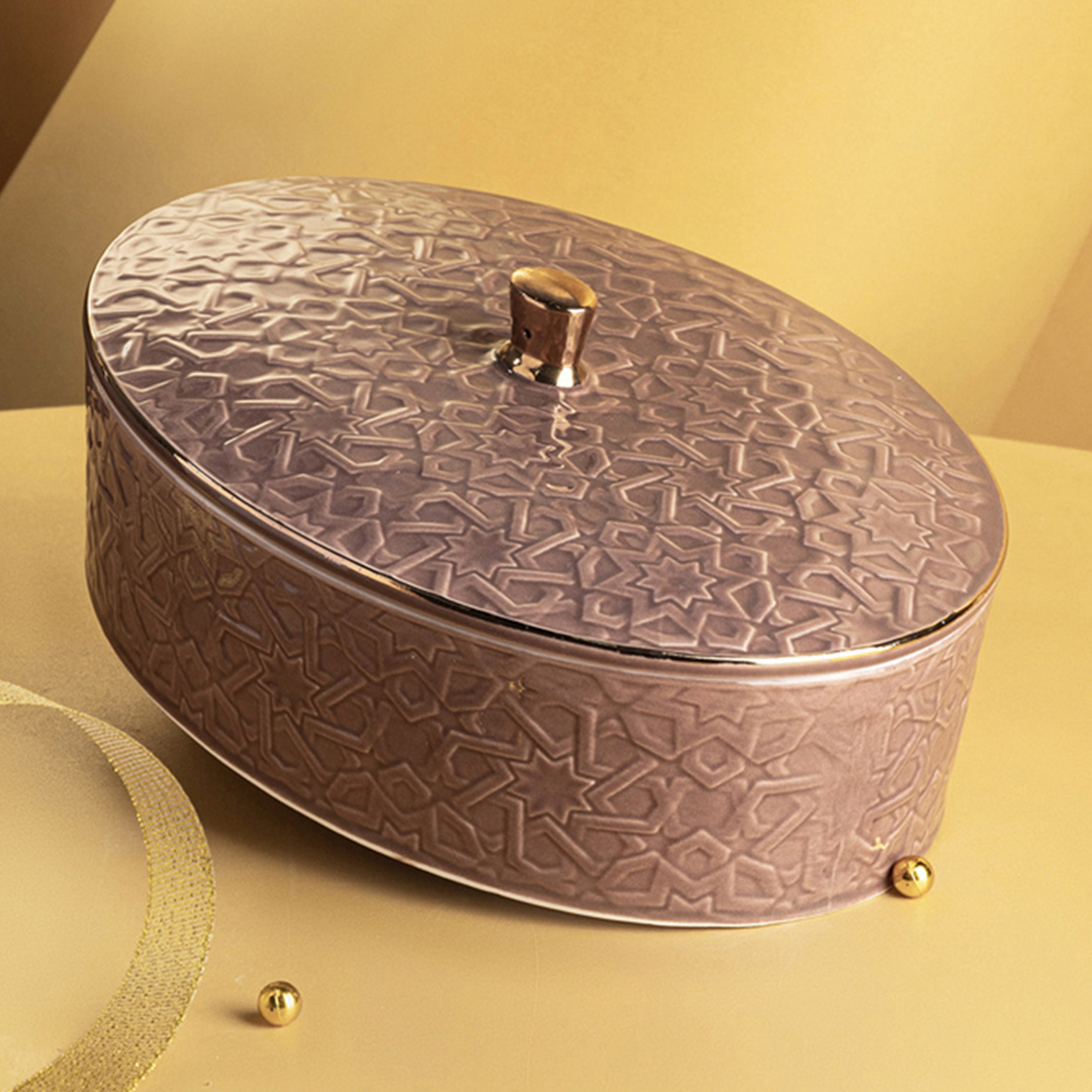 Otantik Textured Date Bowl with Lid-household-dining-dinnerware-bowls-image-1