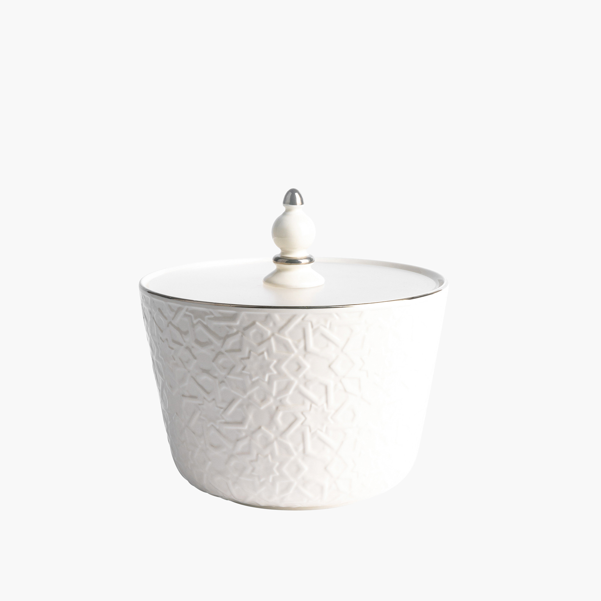 Otantik Crown Textured Porcelain Date Bowl with Lid-household-kitchen-foodstorage-containers-image-2