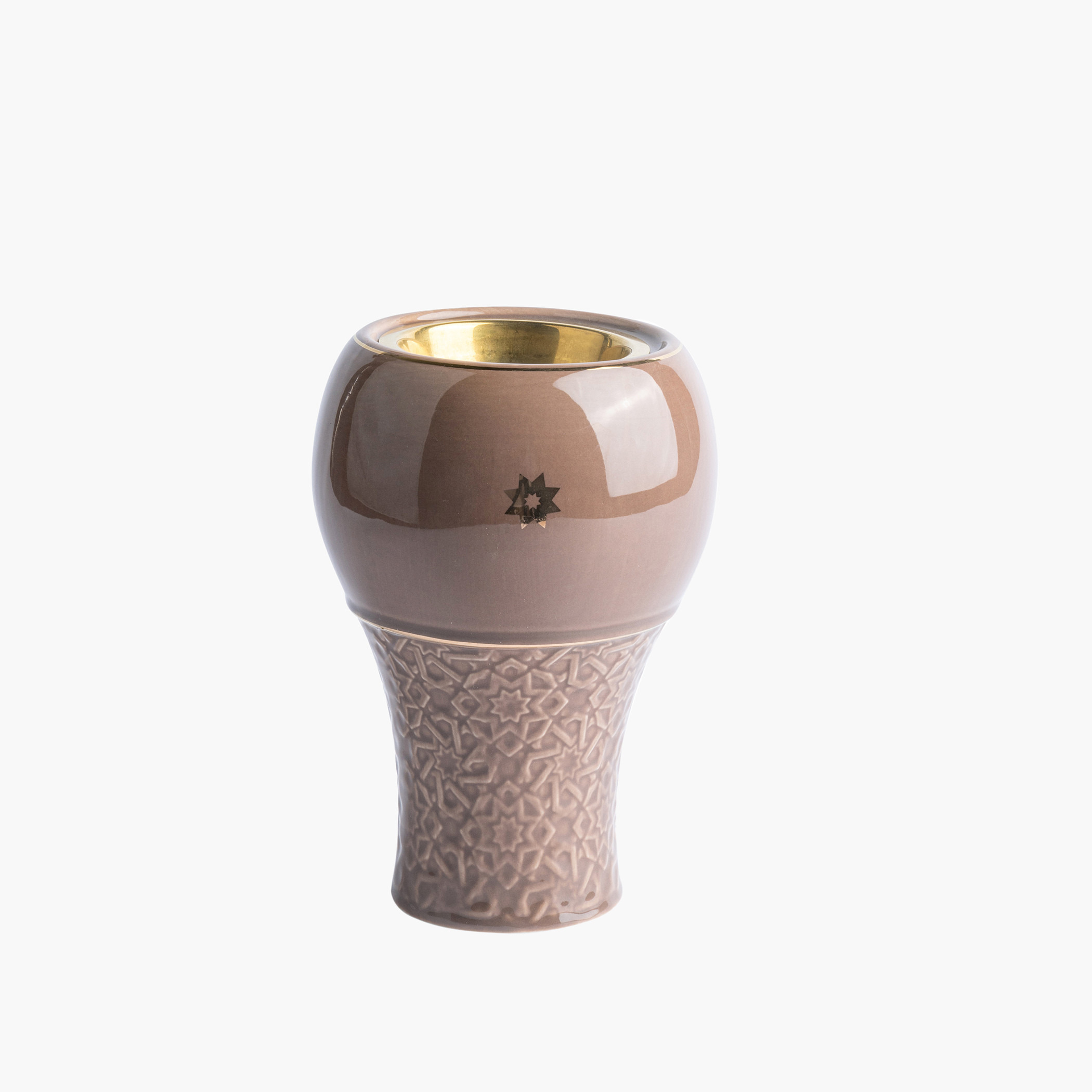 Otantik Crown Textured Porcelain Incense Burner - 11x11x17 cms-household-homefragrance-burners-image-2