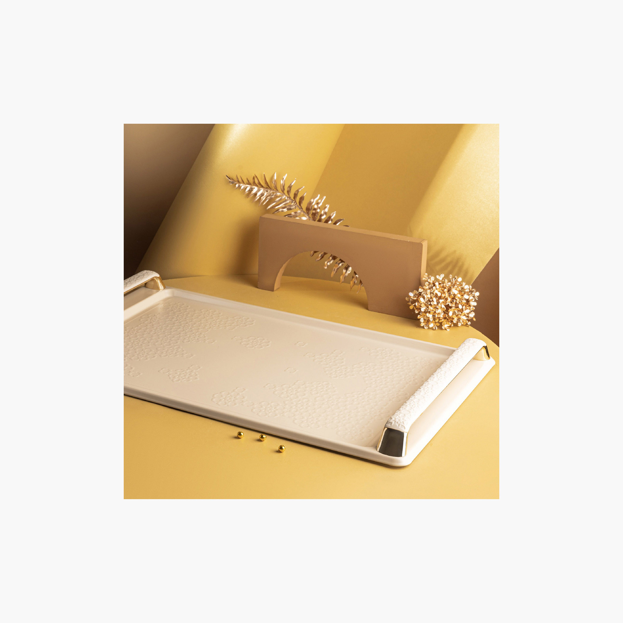 Textured Serving Tray - 49x34 cms-household-dining-serveware-servingtrays-image-2