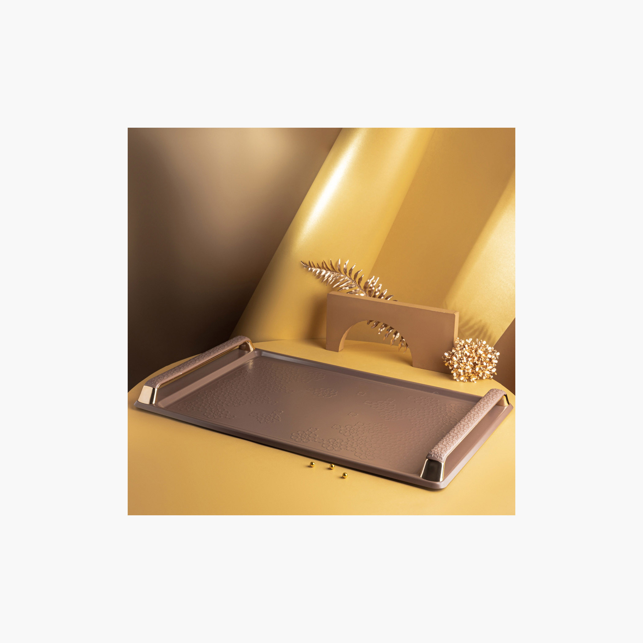 Otanik Textured Serving Tray - 49x34 cms-household-dining-serveware-servingtrays-image-3