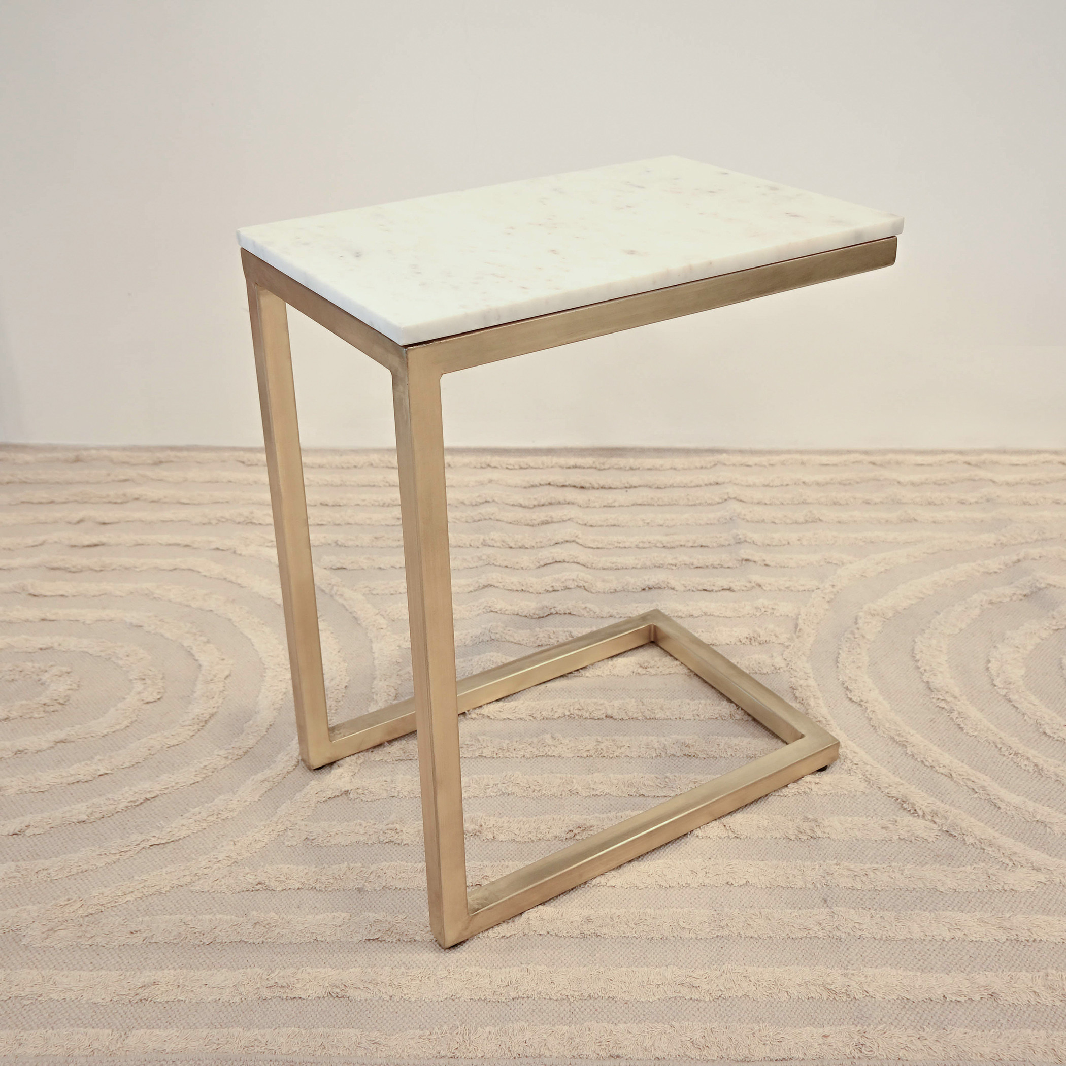 Home Carving Marble Top End Table - 46x30x56 cms-furniture-livingroom-sideandendtables-image-2
