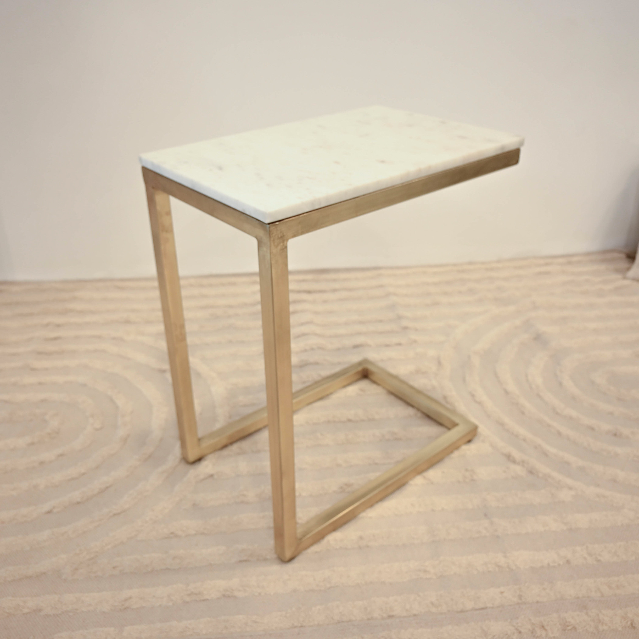 Home Carving Marble Top End Table - 46x30x56 cms-furniture-livingroom-sideandendtables-image-3