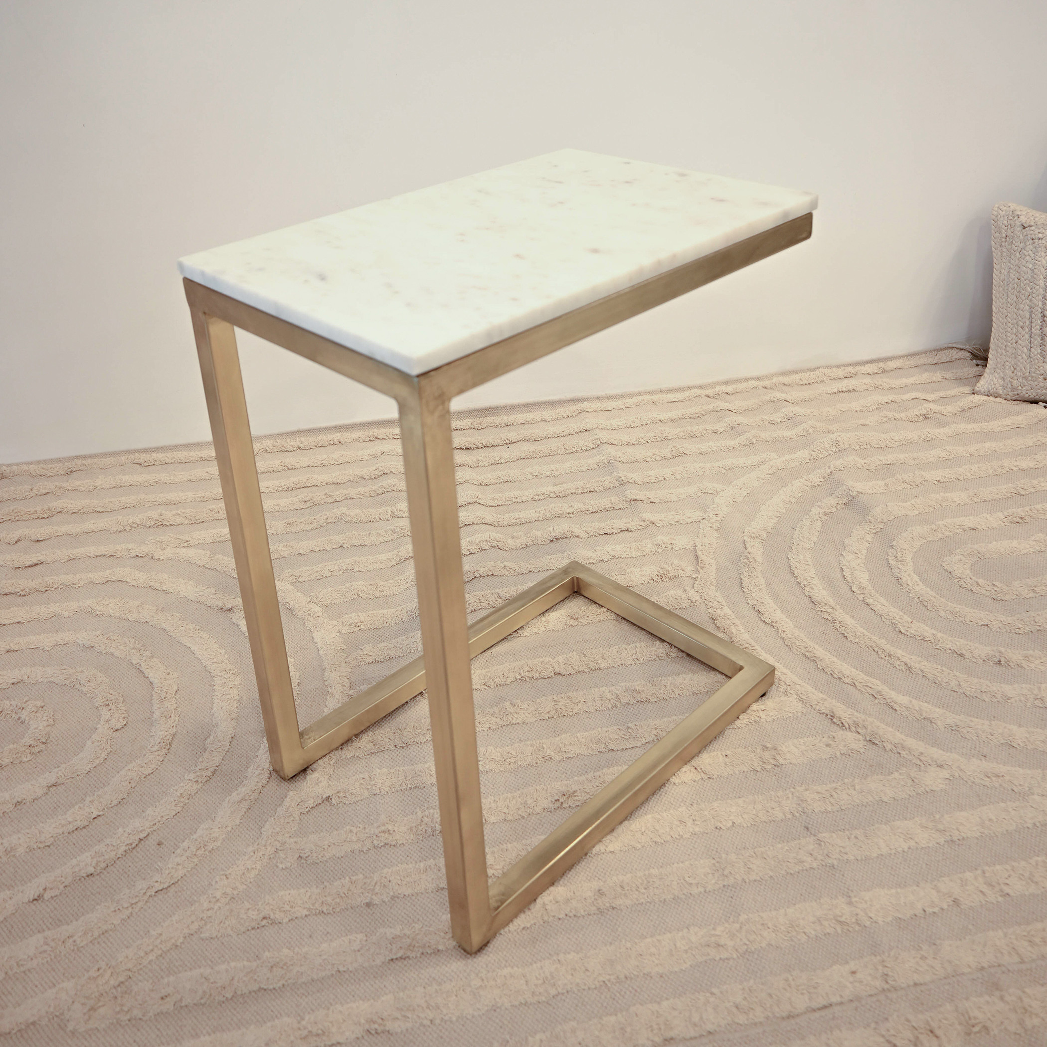 Home Carving Marble Top End Table - 46x30x56 cms-furniture-livingroom-sideandendtables-image-4