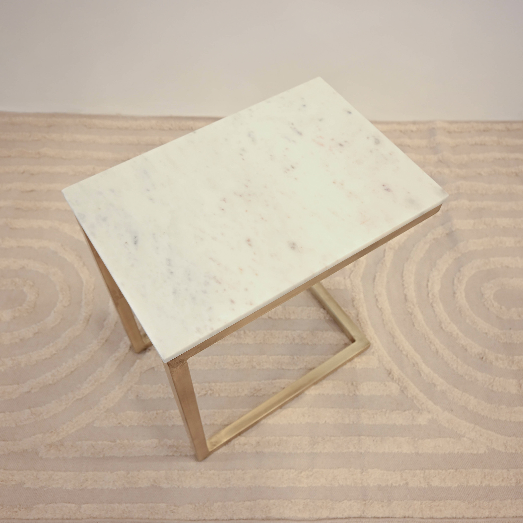 Home Carving Marble Top End Table - 46x30x56 cms-furniture-livingroom-sideandendtables-image-5