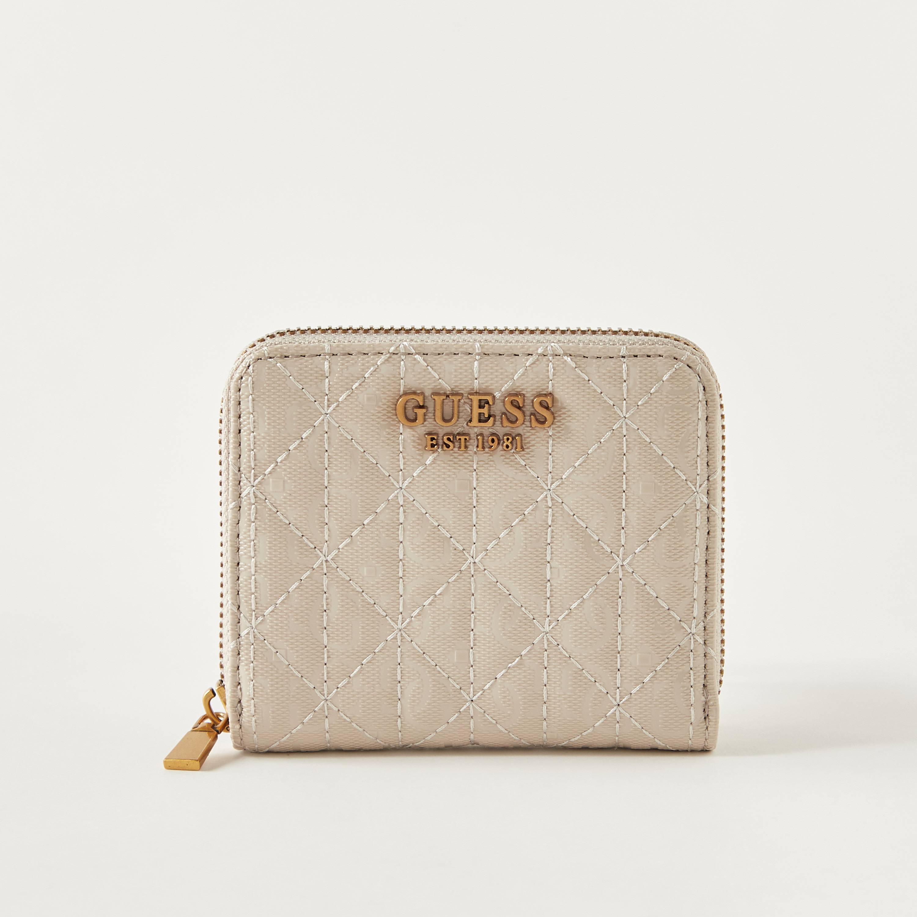 Guess Quilted Zip Around Wallet