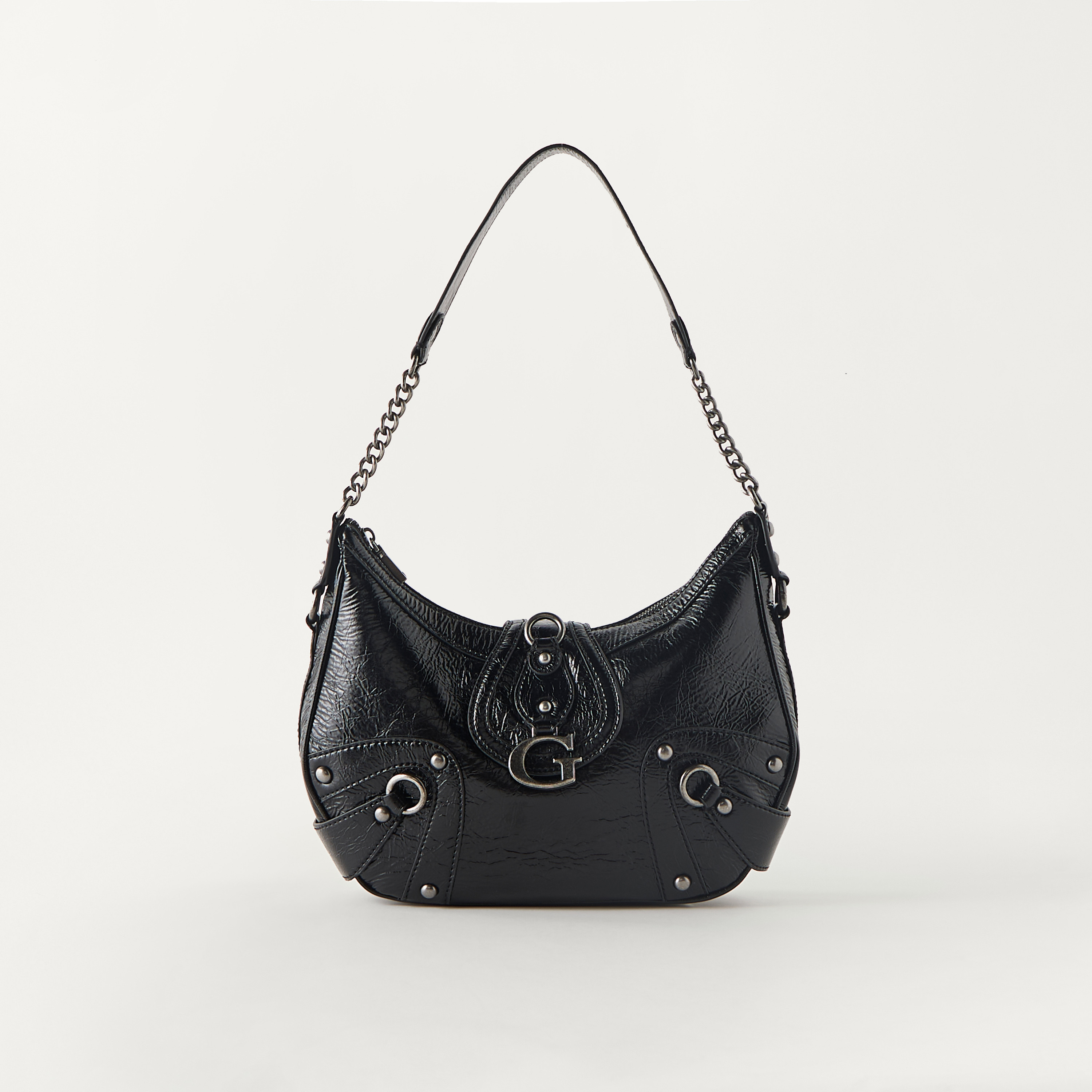 Guess hobo bag black best sale