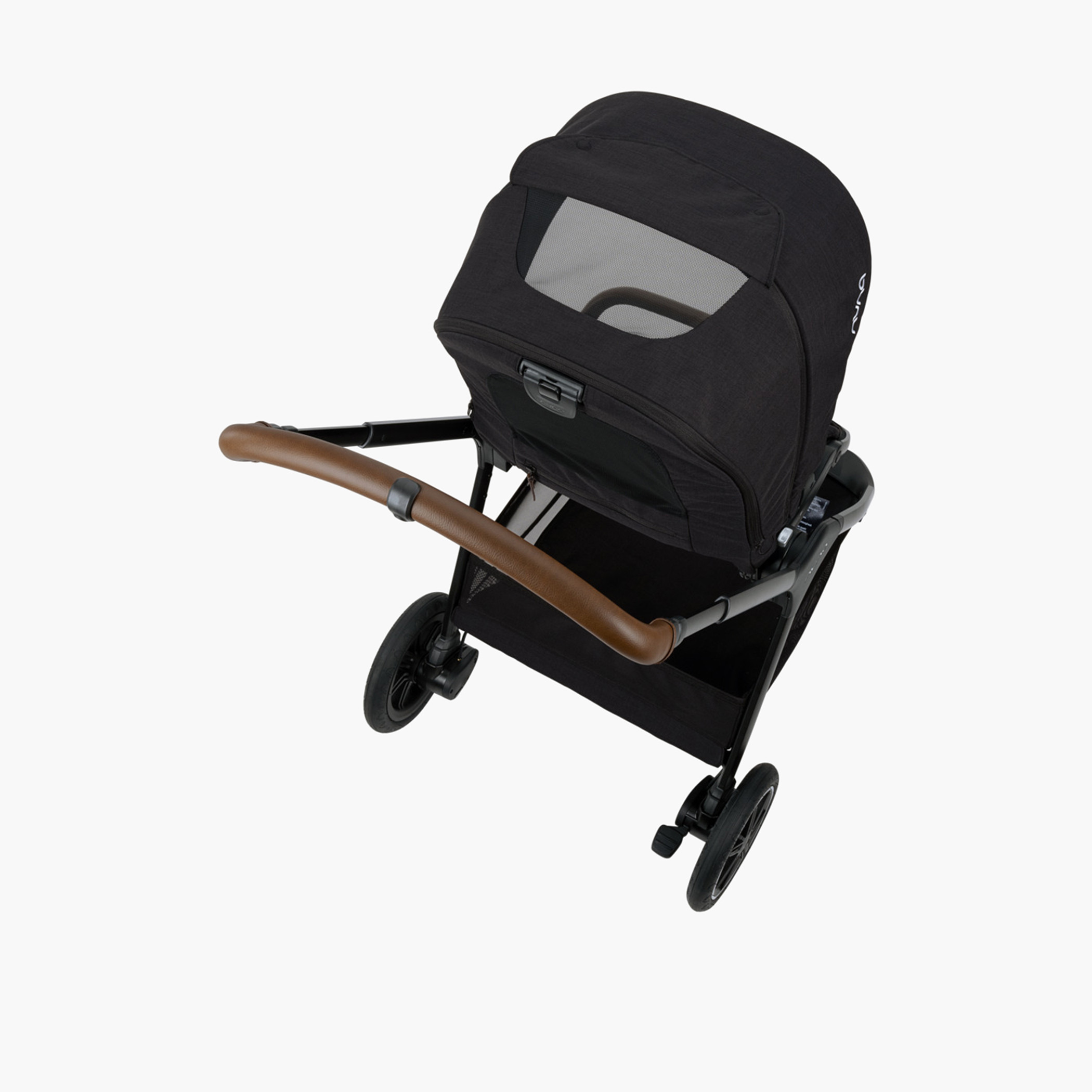 Nuna Triv Next Caviar Stroller with Push Button Folding System, Aluminium Frame and Wheel Lock-baby-gear-strollersandprams-strollers-image-6