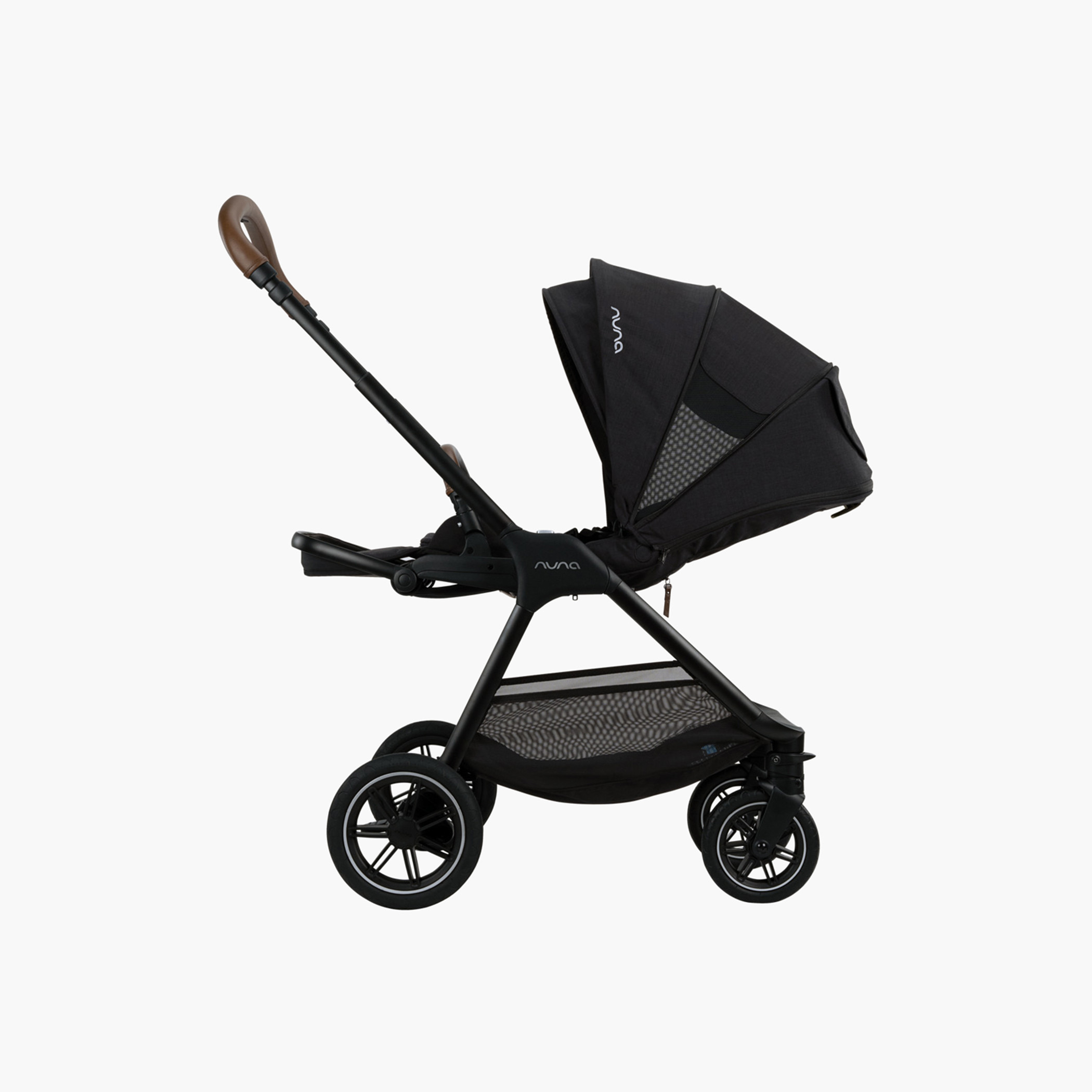 Nuna Triv Next Caviar Stroller with Push Button Folding System, Aluminium Frame and Wheel Lock-baby-gear-strollersandprams-strollers-image-2