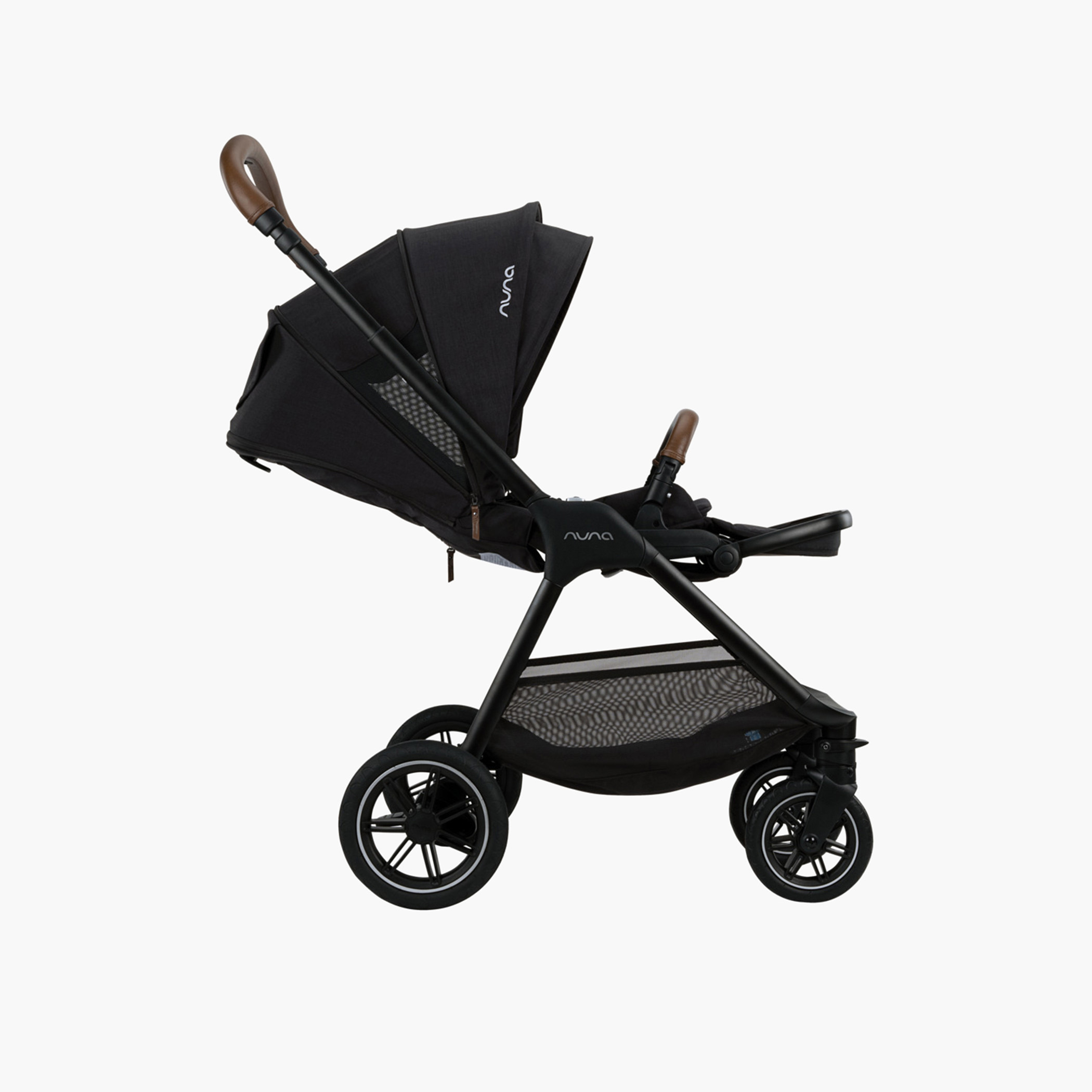 Nuna Triv Next Caviar Stroller with Push Button Folding System, Aluminium Frame and Wheel Lock-baby-gear-strollersandprams-strollers-image-1
