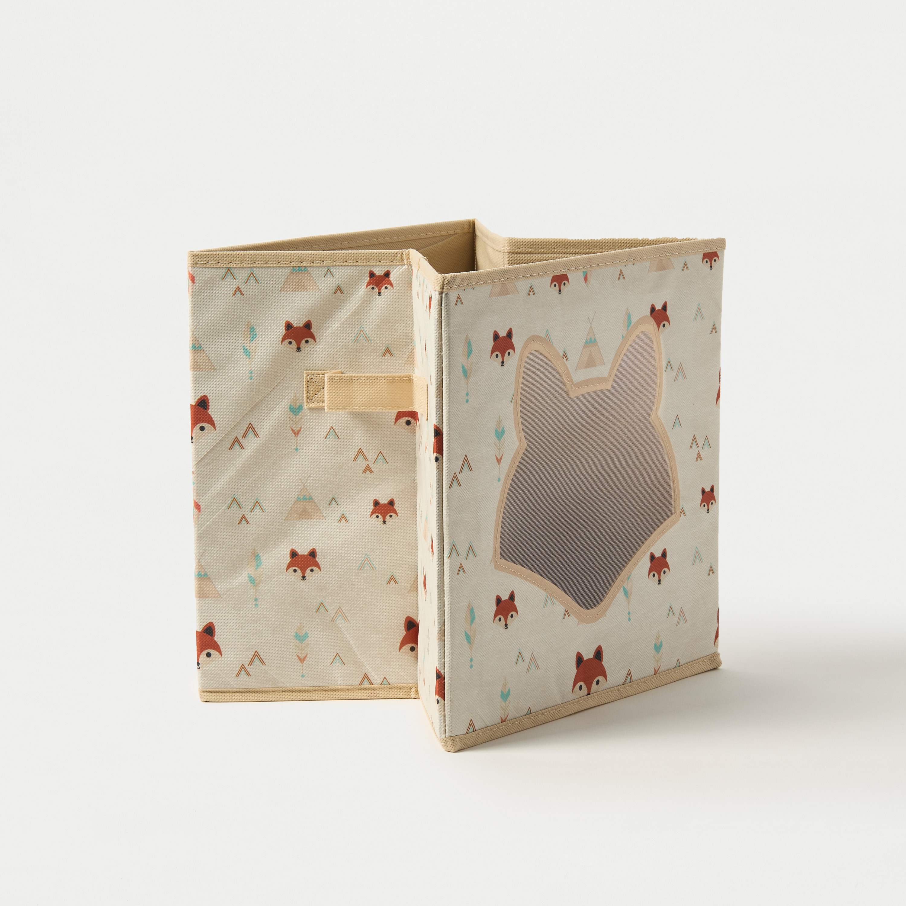 Juniors Printed Foldable Storage Box with Lid - 31x31x31 cm-baby-nursery-furniture-wardrobesandstorage-image-3
