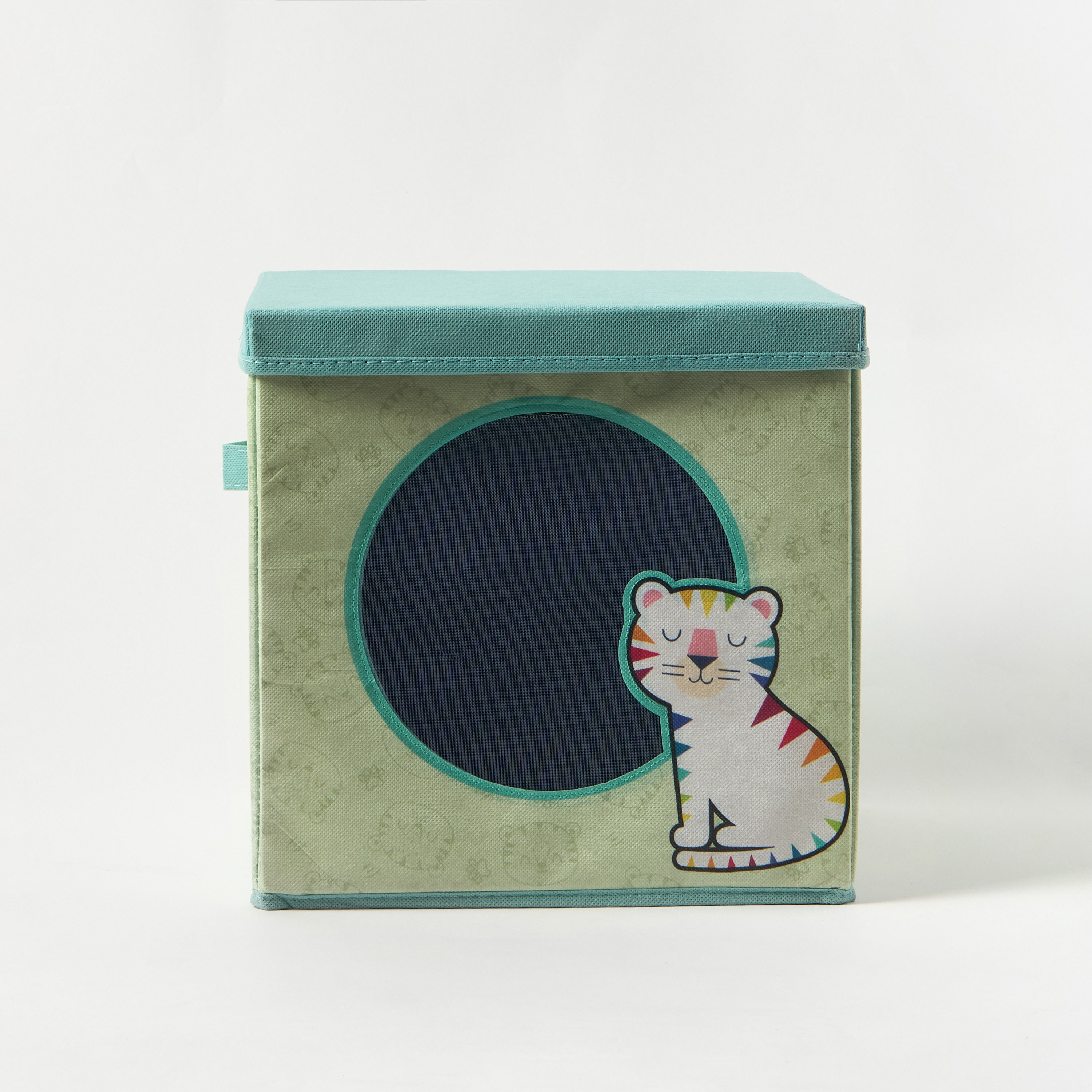 Juniors Printed Foldable Storage Box with Lid - 31x31x31 cm-baby-nursery-furniture-wardrobesandstorage-image-1
