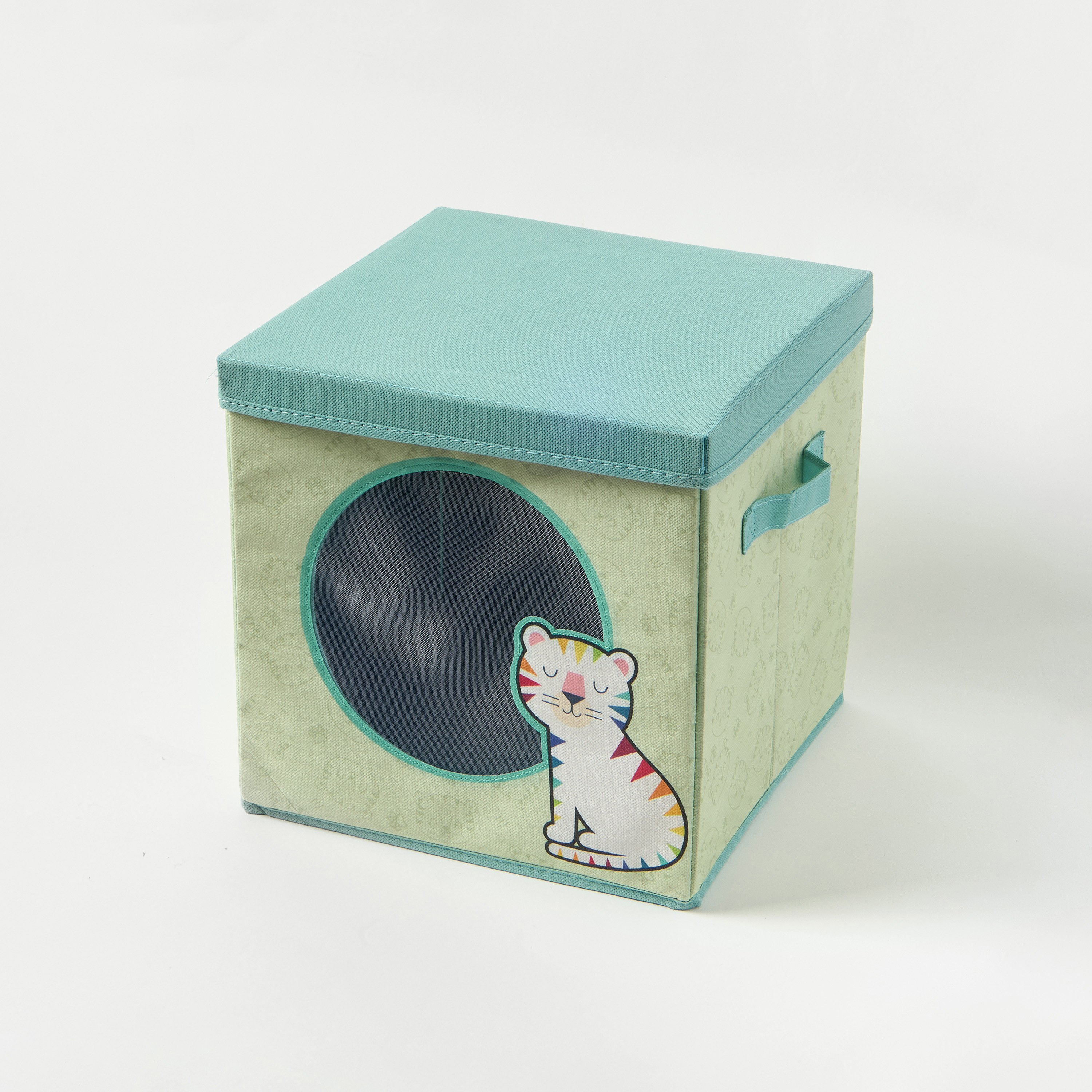 Juniors Printed Foldable Storage Box with Lid - 31x31x31 cm-baby-nursery-furniture-wardrobesandstorage-image-2