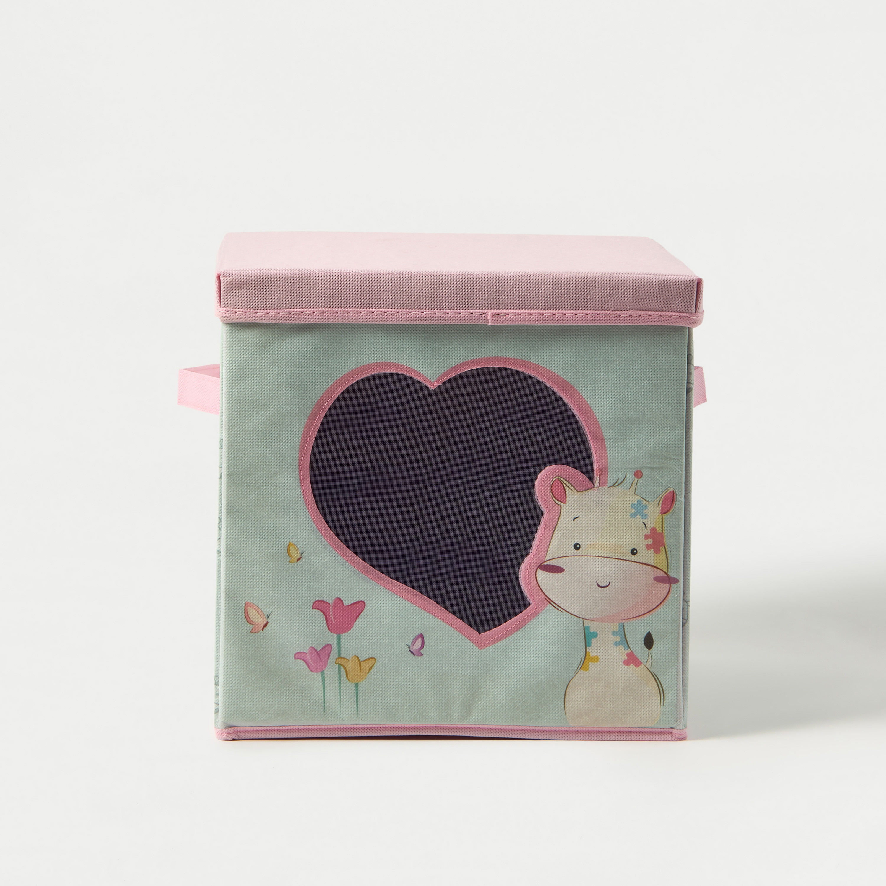 Juniors Printed Foldable Storage Box with Lid - 31x31x31 cm-baby-nursery-furniture-wardrobesandstorage-image-1