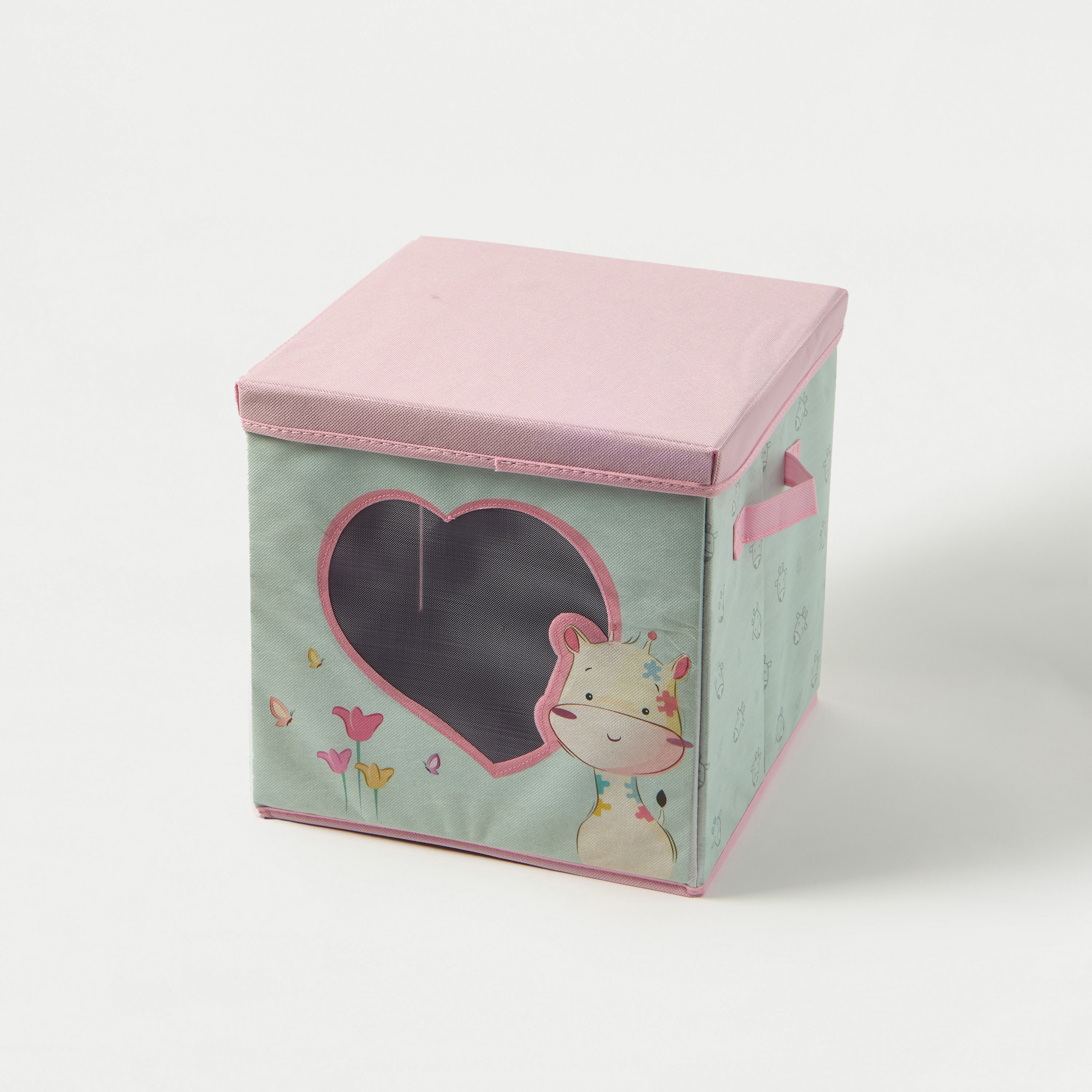Juniors Printed Foldable Storage Box with Lid - 31x31x31 cm-baby-nursery-furniture-wardrobesandstorage-image-2