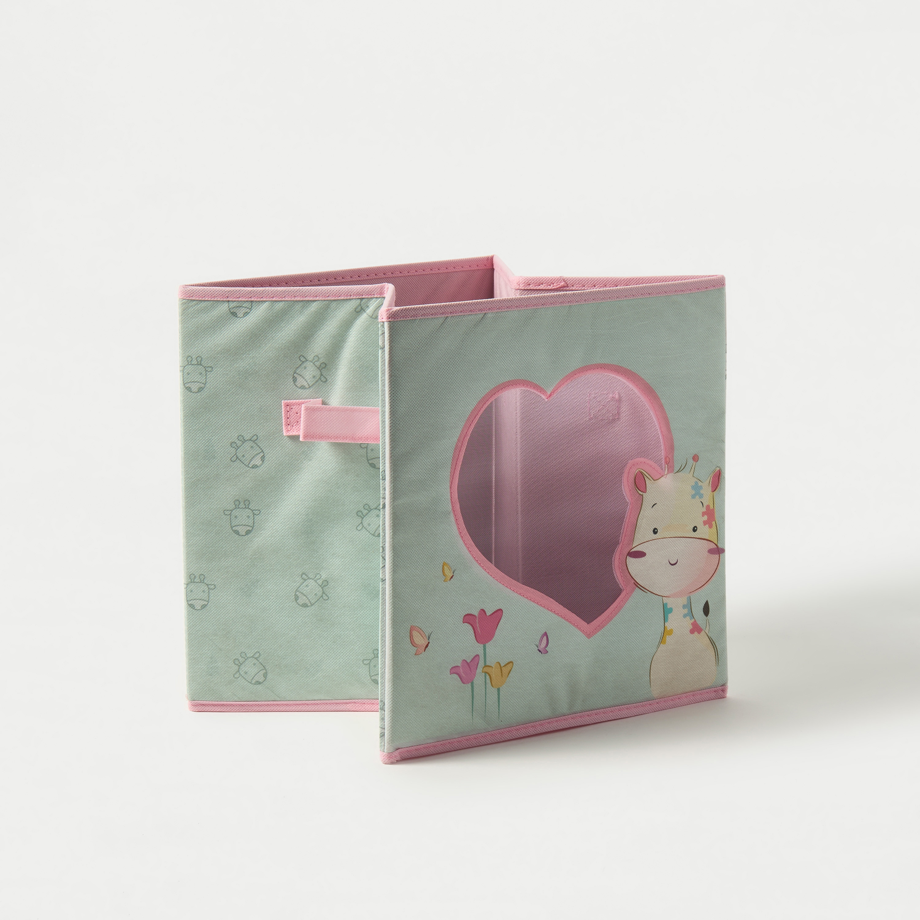 Juniors Printed Foldable Storage Box with Lid - 31x31x31 cm-baby-nursery-furniture-wardrobesandstorage-image-3